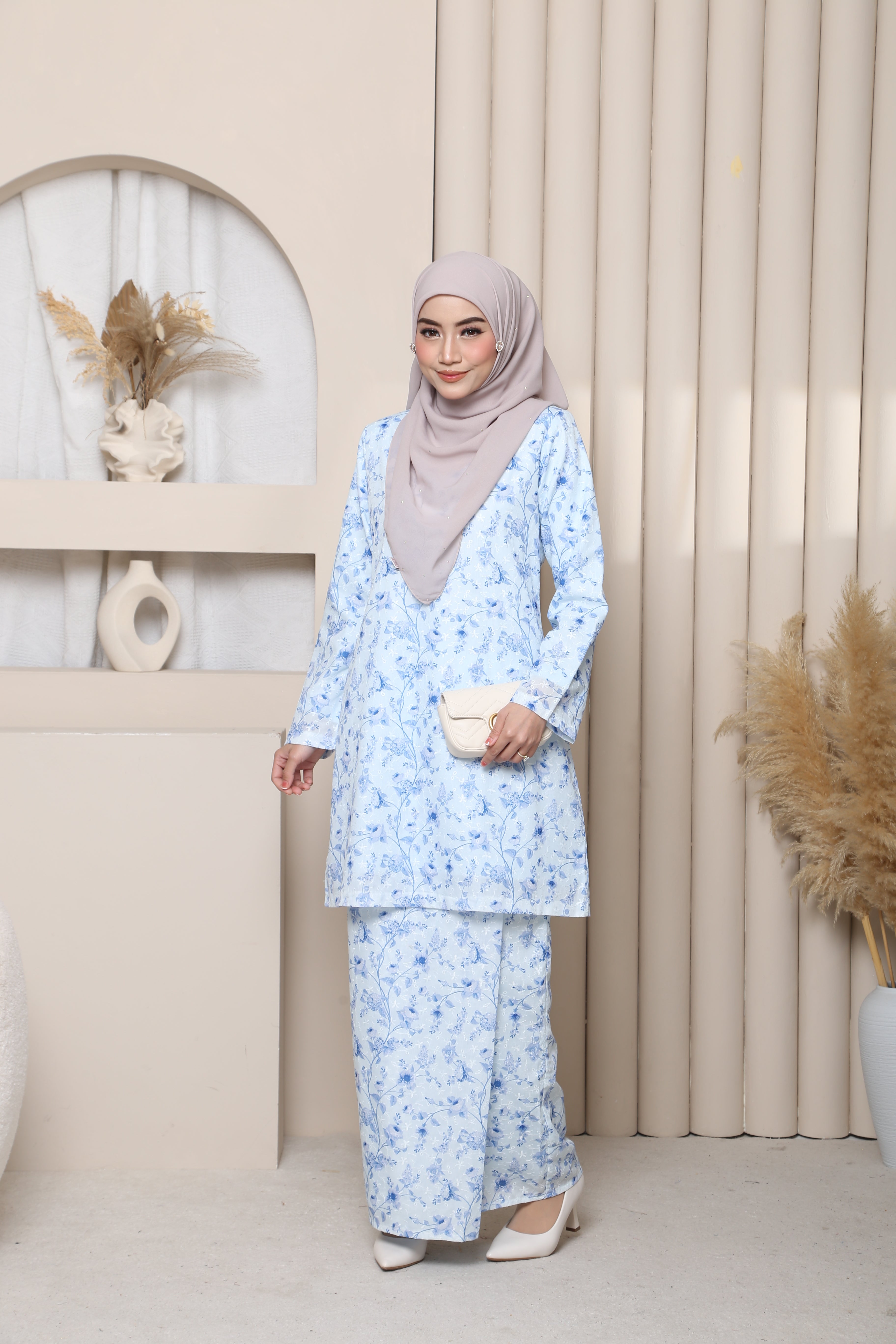 Kyoto Sulam Exclusive - CORNFLOWER BLUE