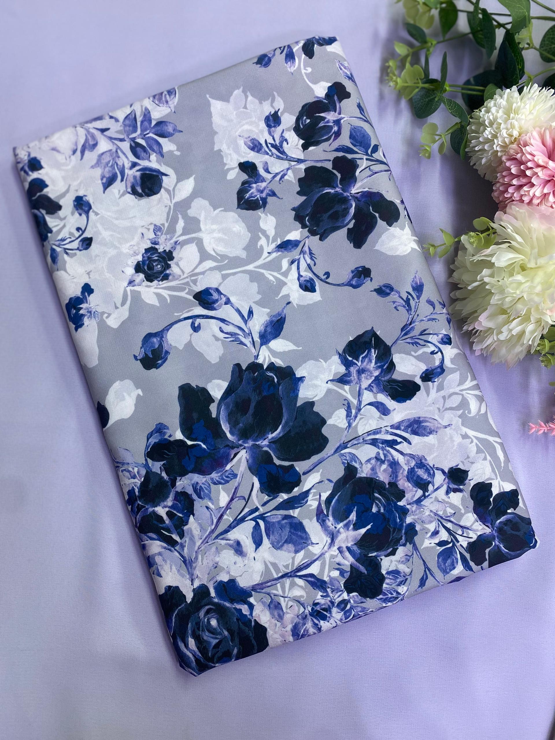 MARYAM SNOW SILK- MSS-813 ( WHITE + GREY )