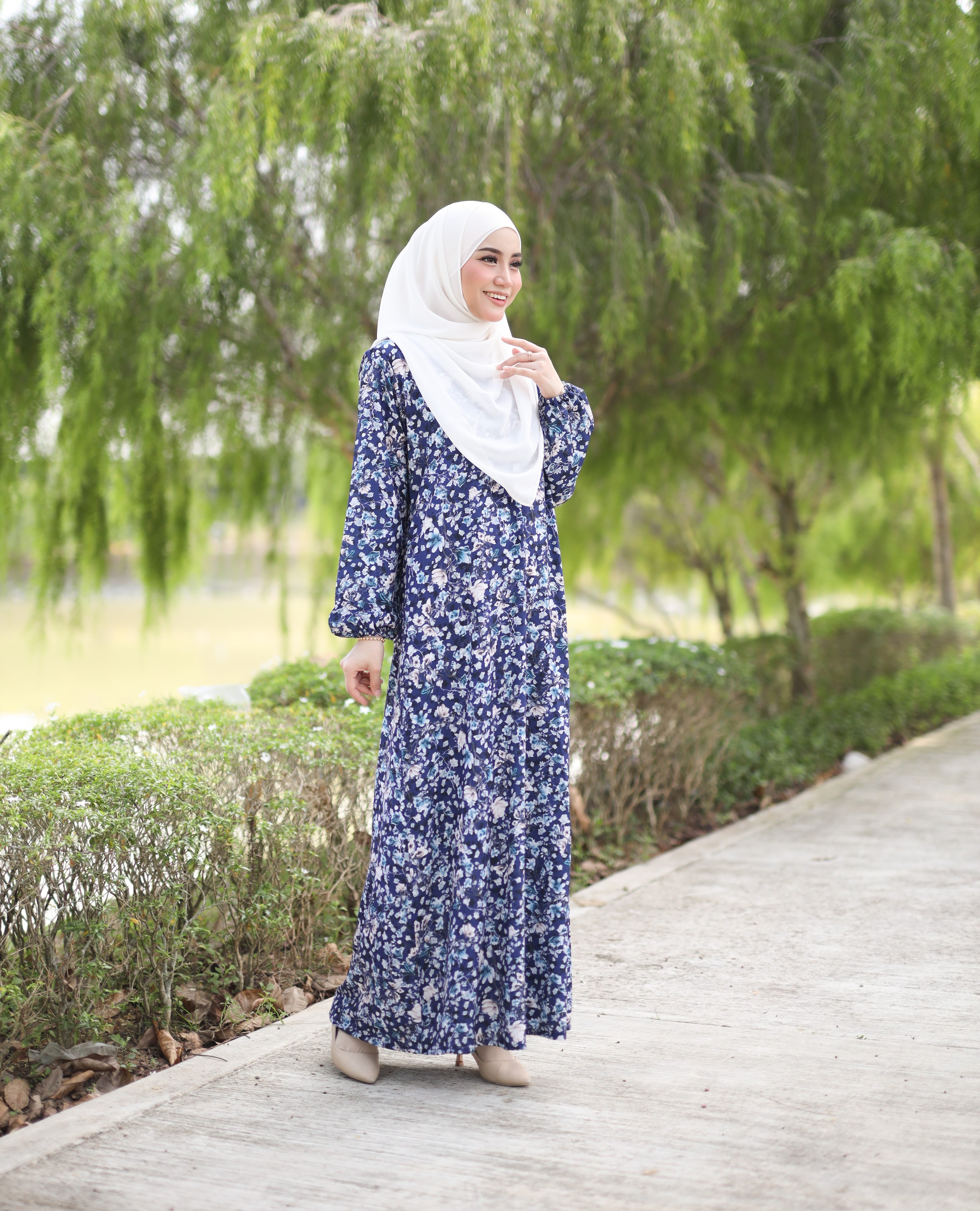 Jubah Adawiyah - JDS-614 ( BLUE BLACK )