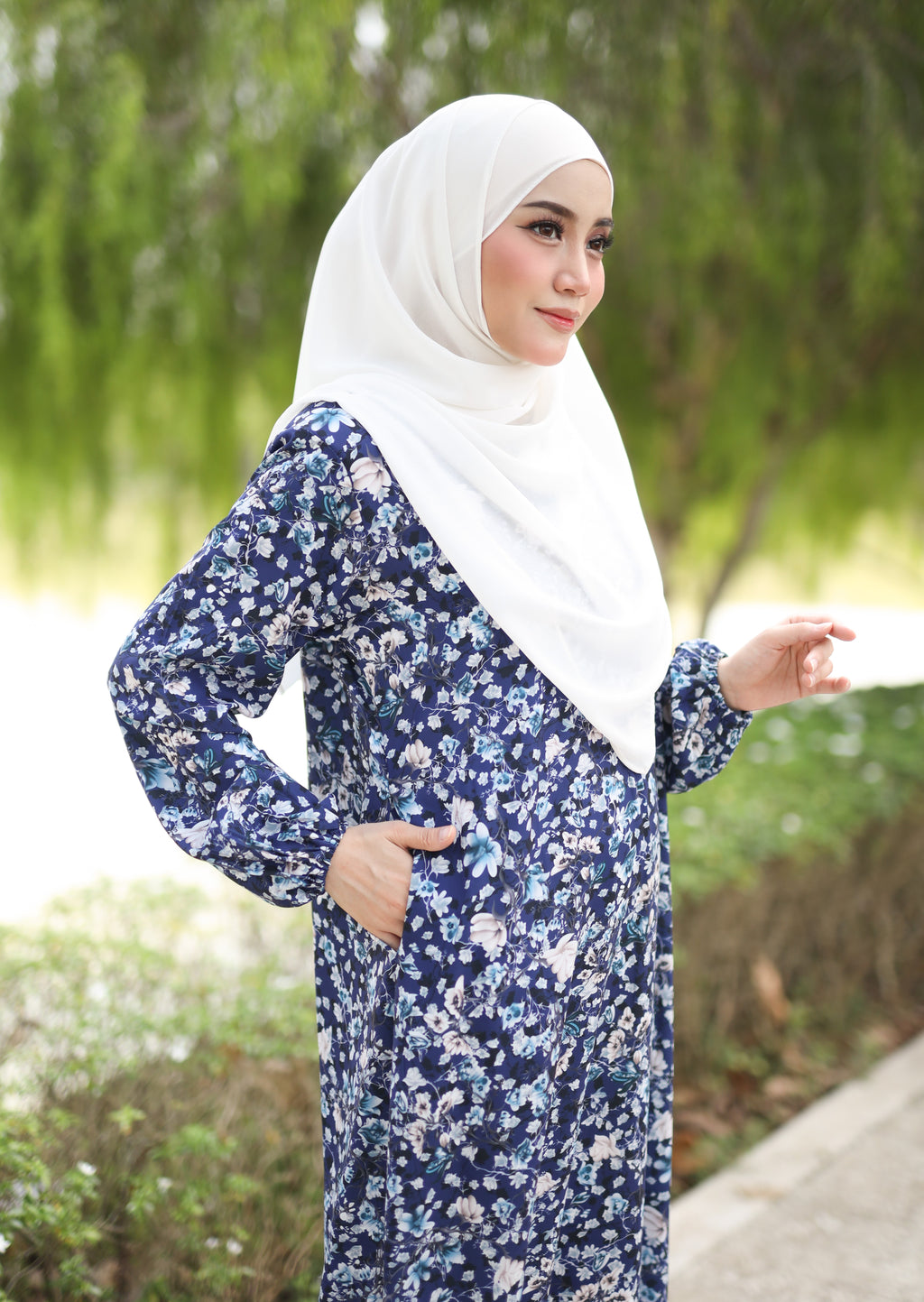 Jubah Adawiyah - JDS-614 ( BLUE BLACK )