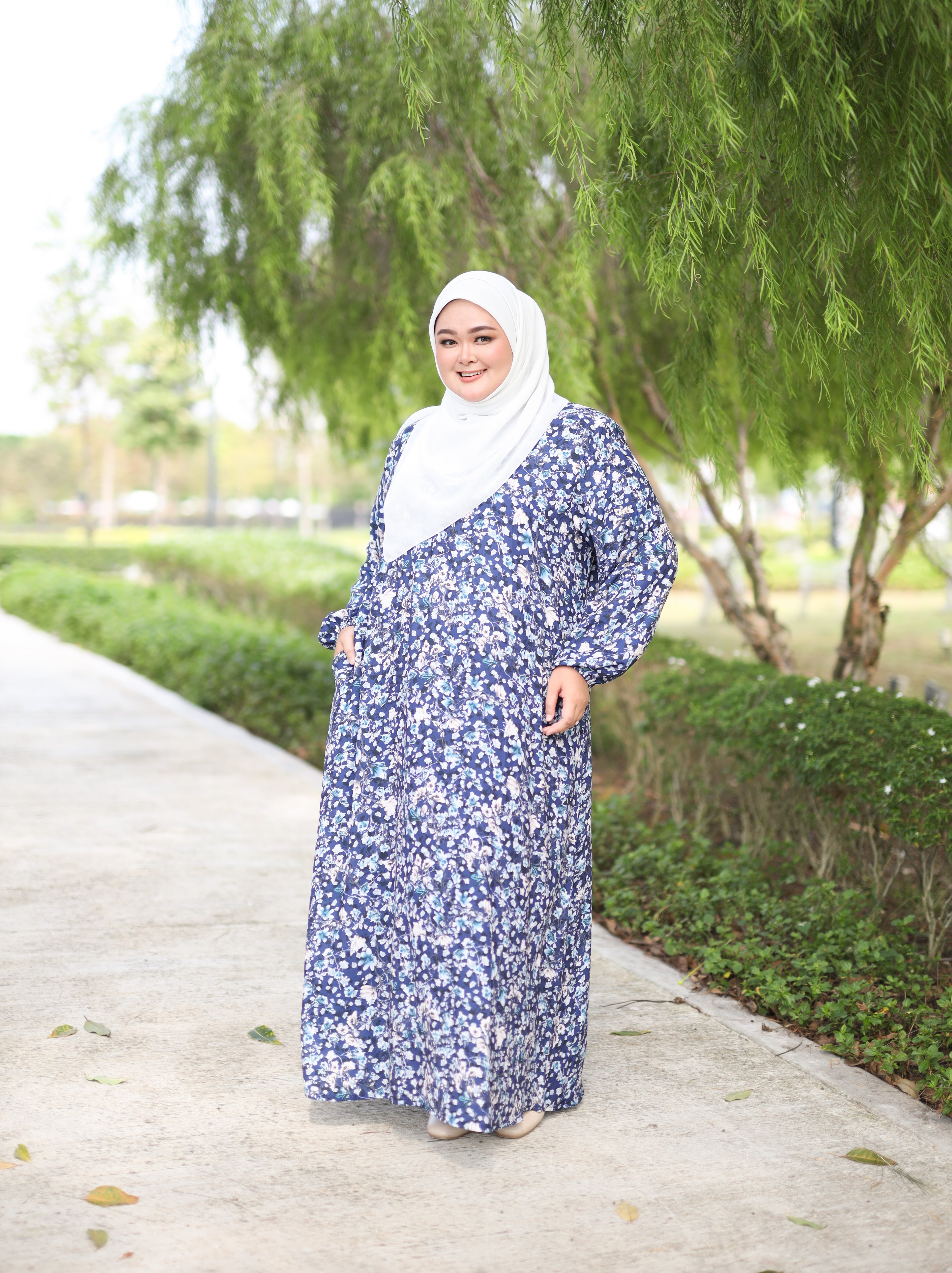 Jubah Adawiyah - JDS-614 ( BLUE BLACK )