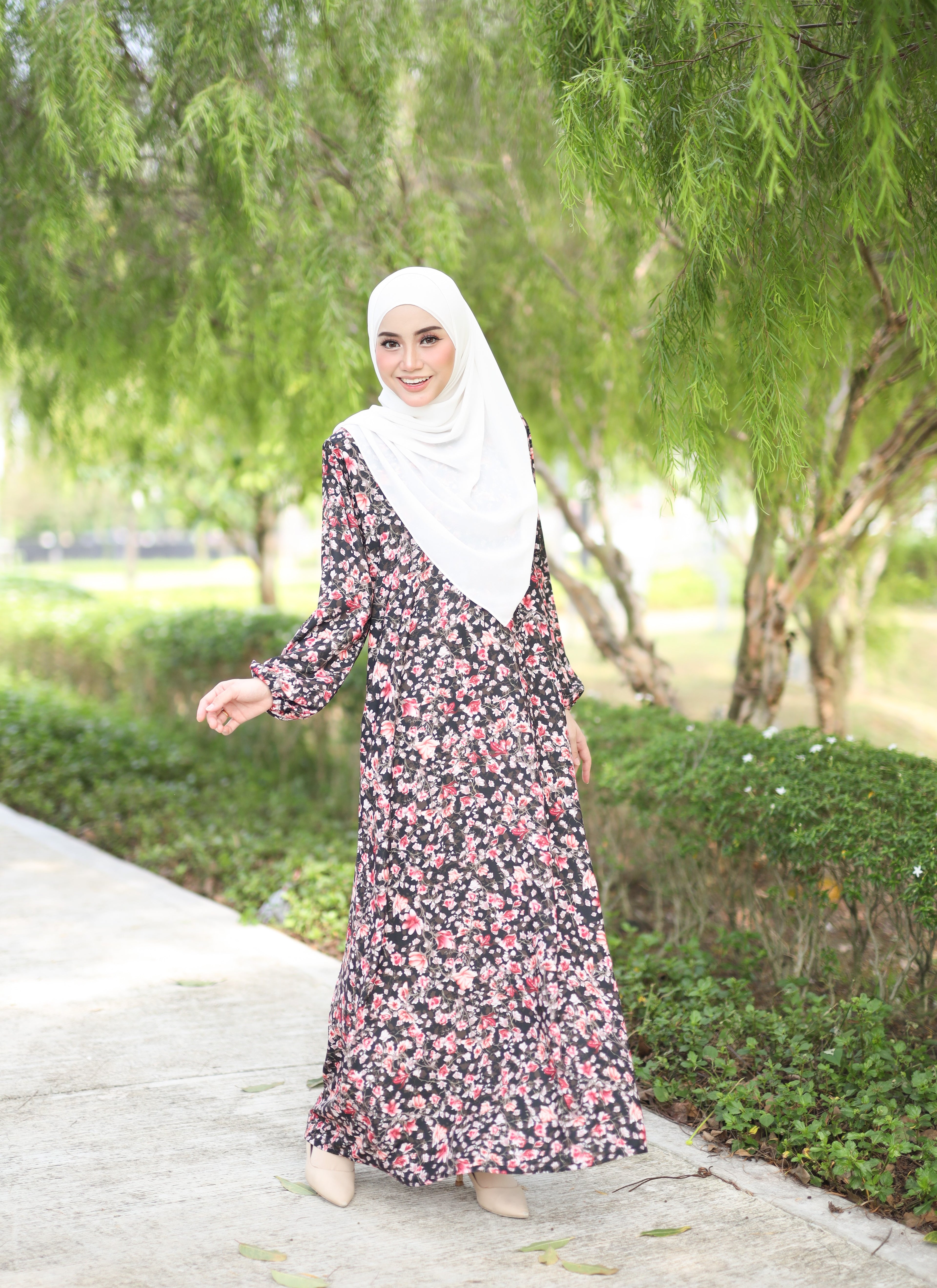 Jubah Adawiyah - JDS-616 ( BLACK RED )
