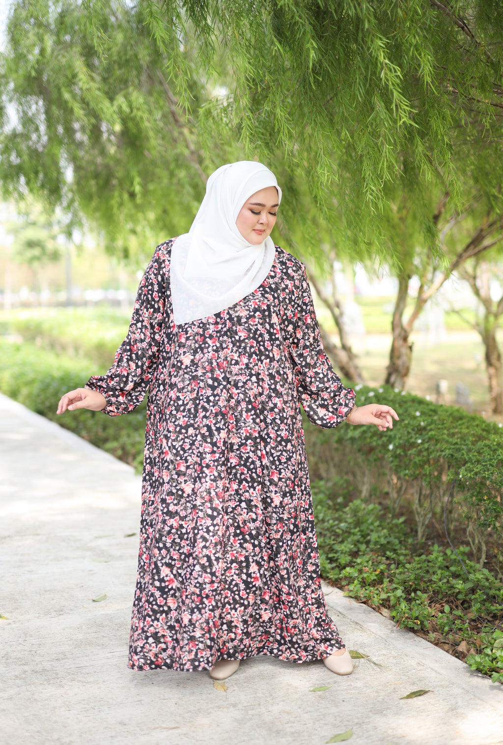 Jubah Adawiyah - JDS-616 ( BLACK RED )