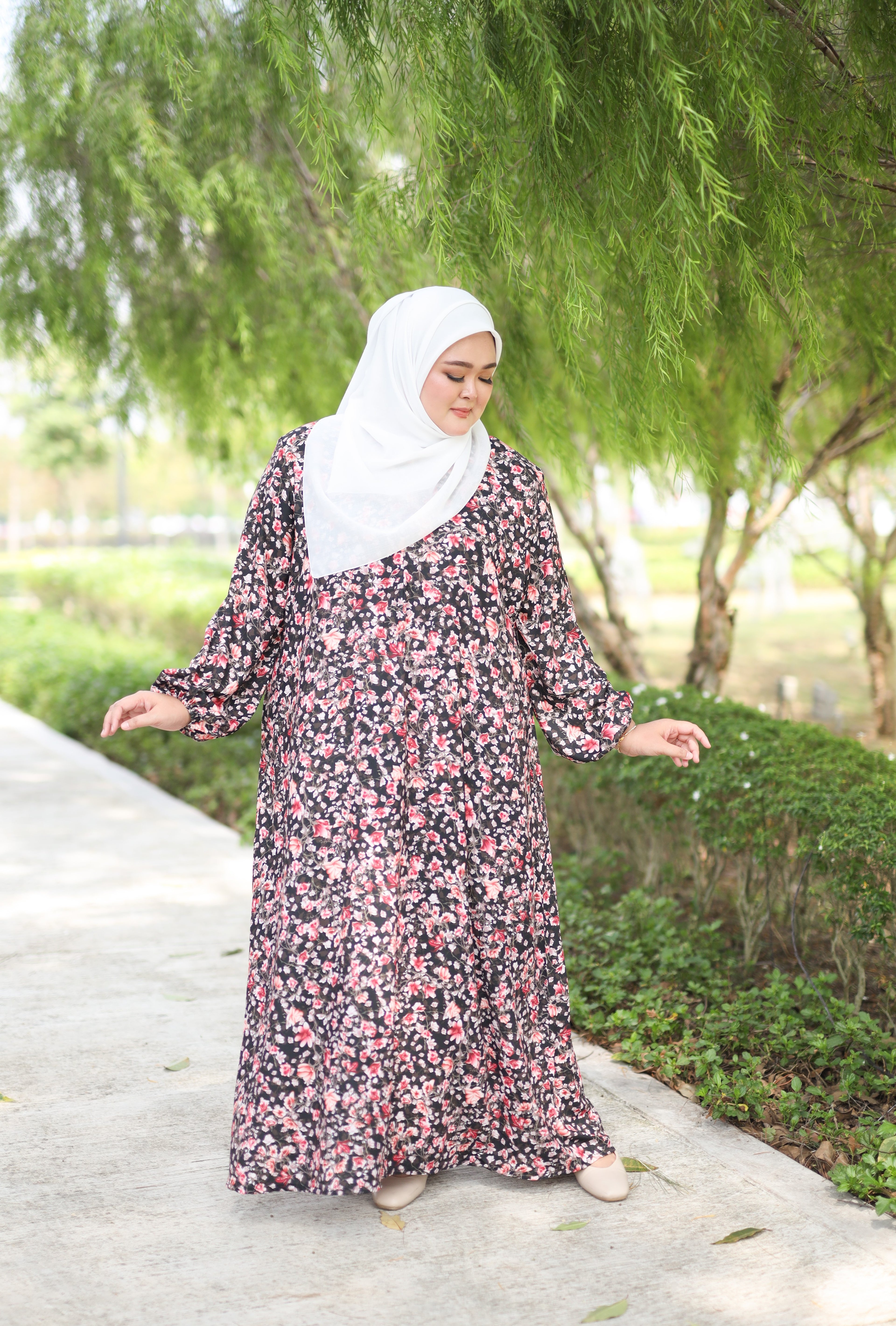 Jubah Adawiyah - JDS-616 ( BLACK RED )