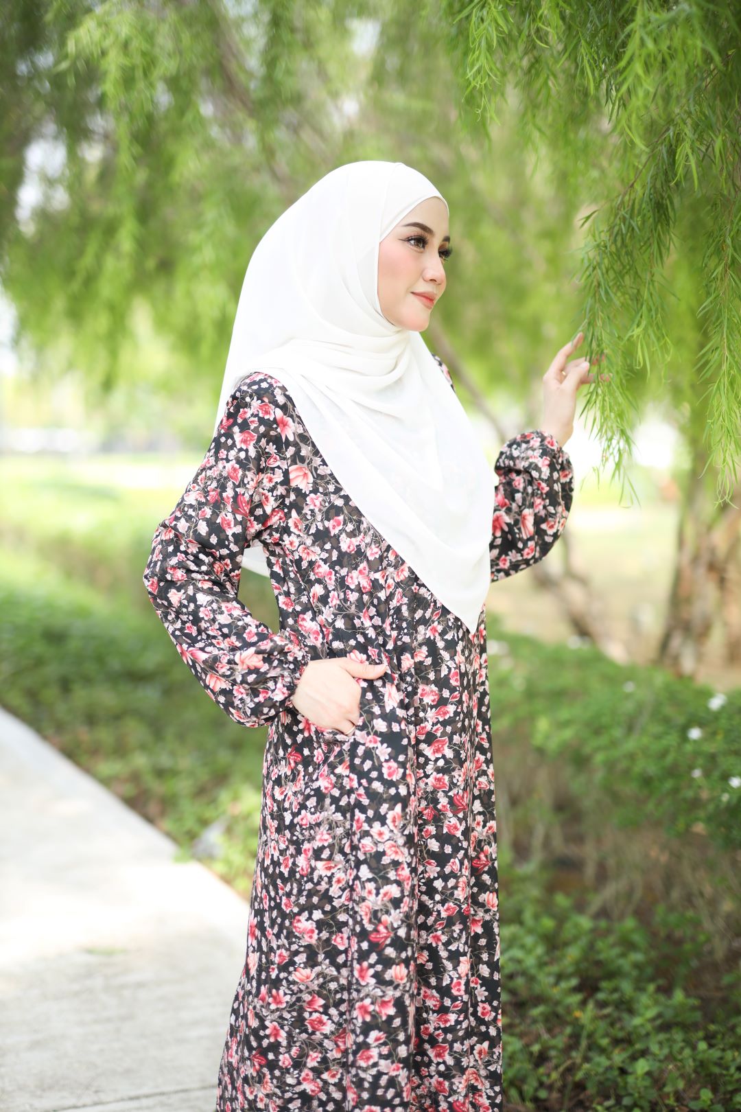 Jubah Adawiyah - JDS-616 ( BLACK RED )