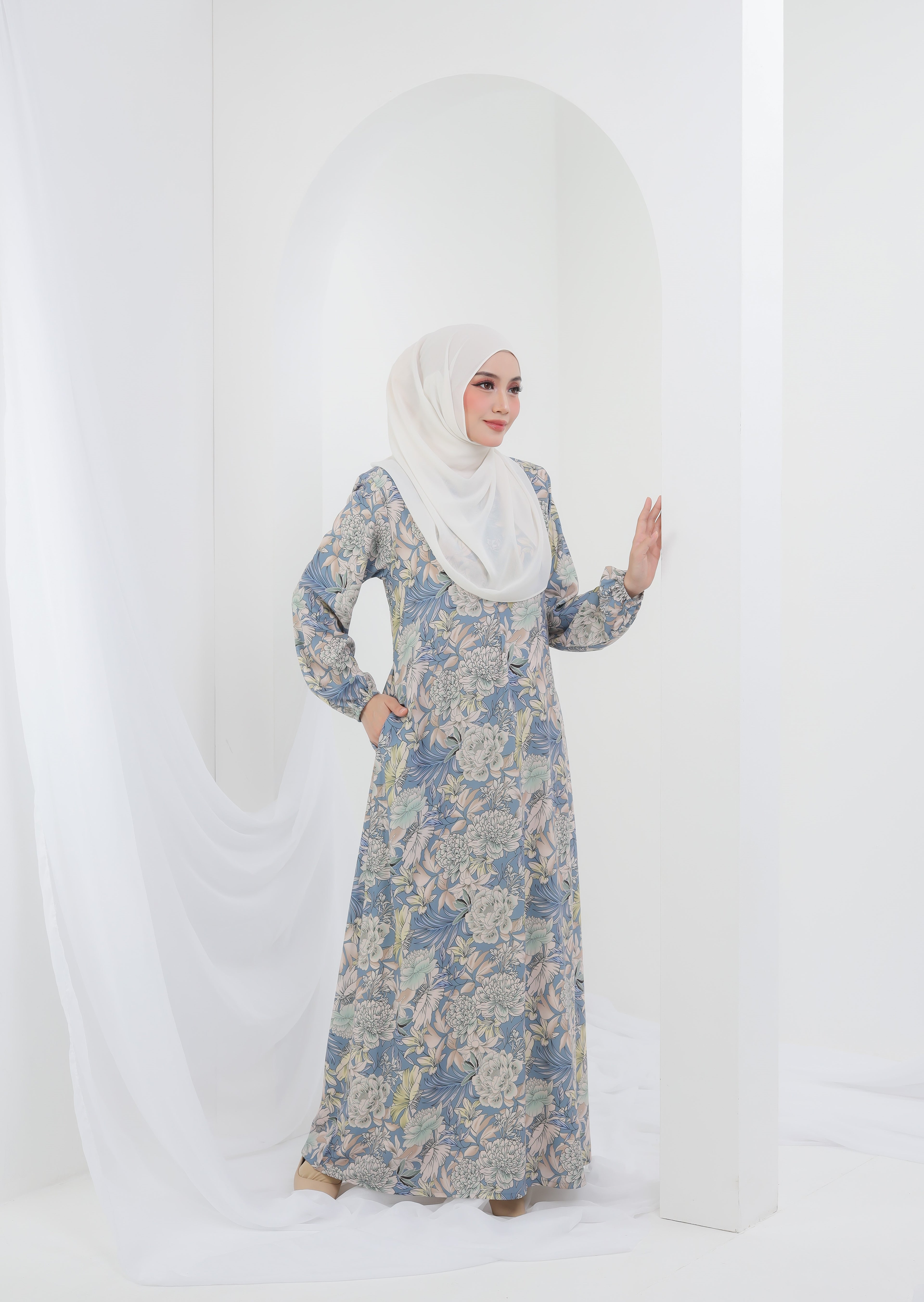 Jubah Adawiyah - jds-611 ( GREYISH BLUE )