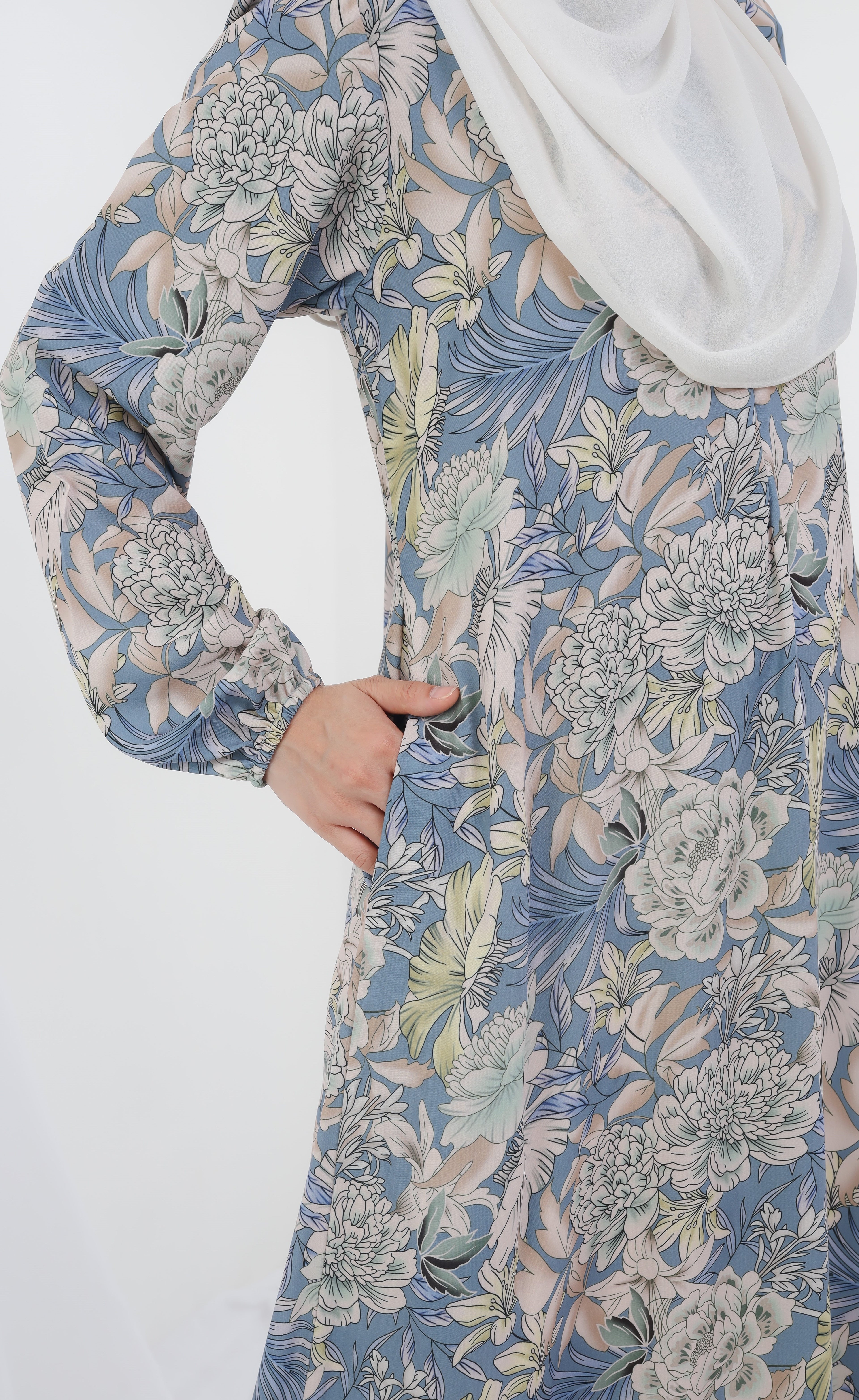 Jubah Adawiyah - jds-611 ( GREYISH BLUE )
