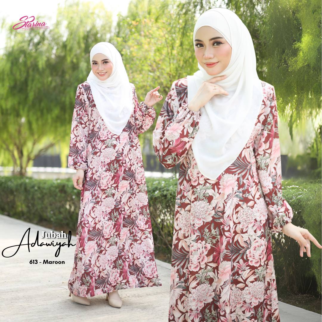 Jubah Adawiyah - MAROON