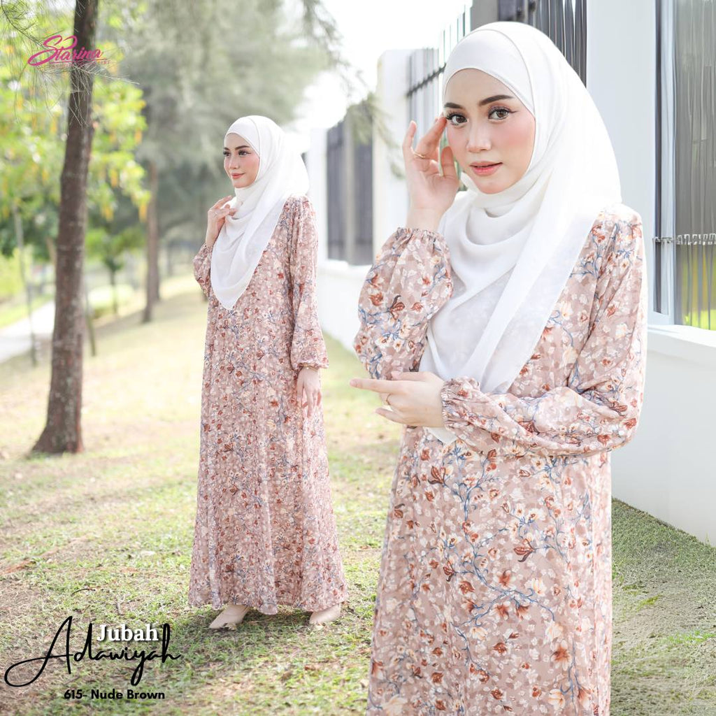 Jubah Adawiyah - JDS-615 ( NUDE BROWN )