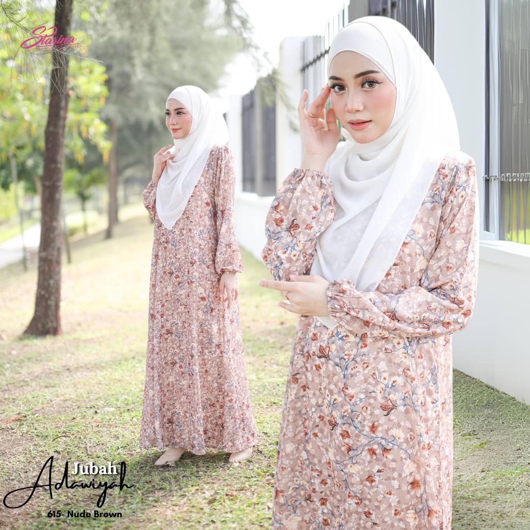 Jubah Adawiyah - JDS-615 ( NUDE BROWN )