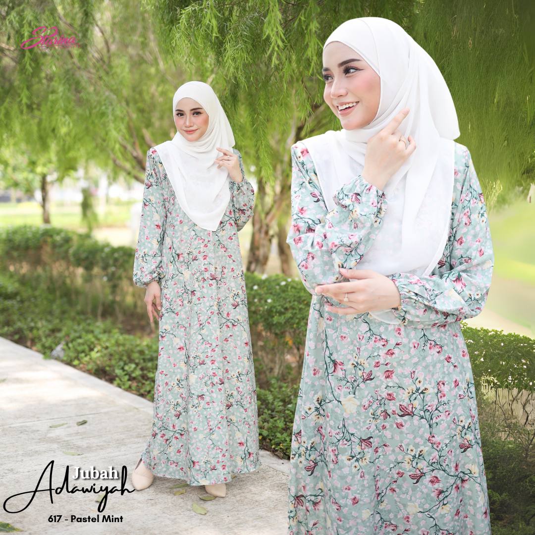 Jubah Adawiyah - JDS-617 ( PASTEL MINT )