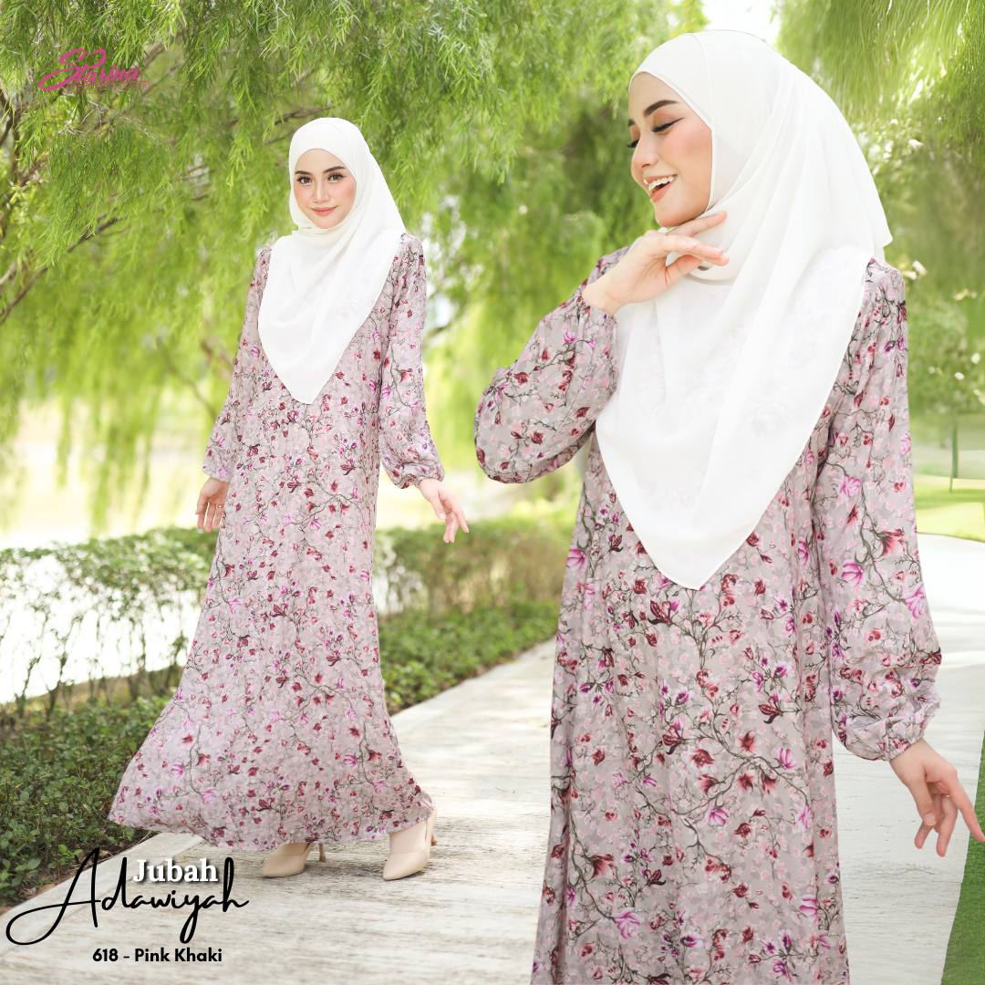 Jubah Adawiyah - JDS-618 ( PINK KHAKI )