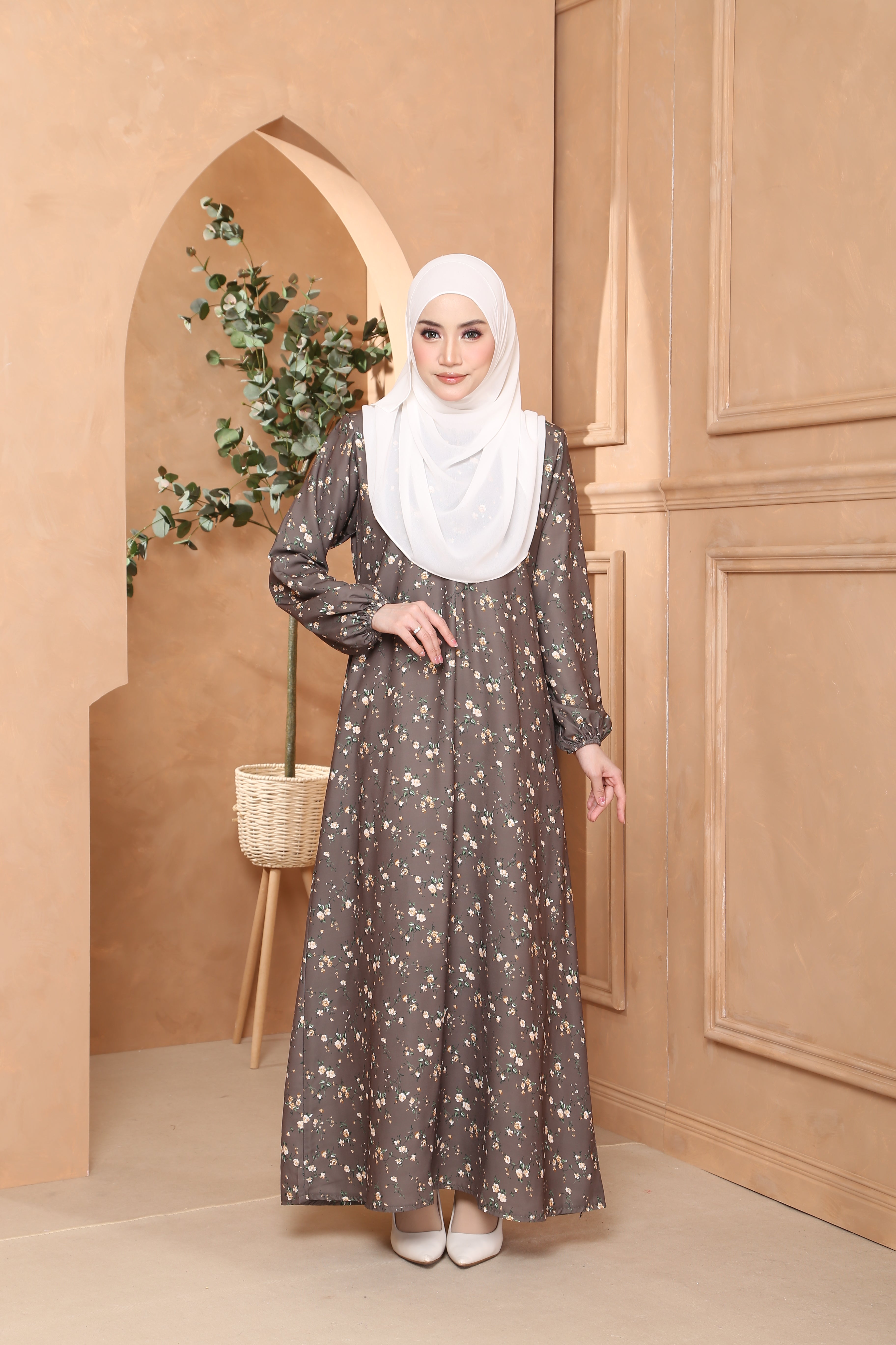 Jubah Helena Exclusive - JHE-522 ( DARK OLIVE )