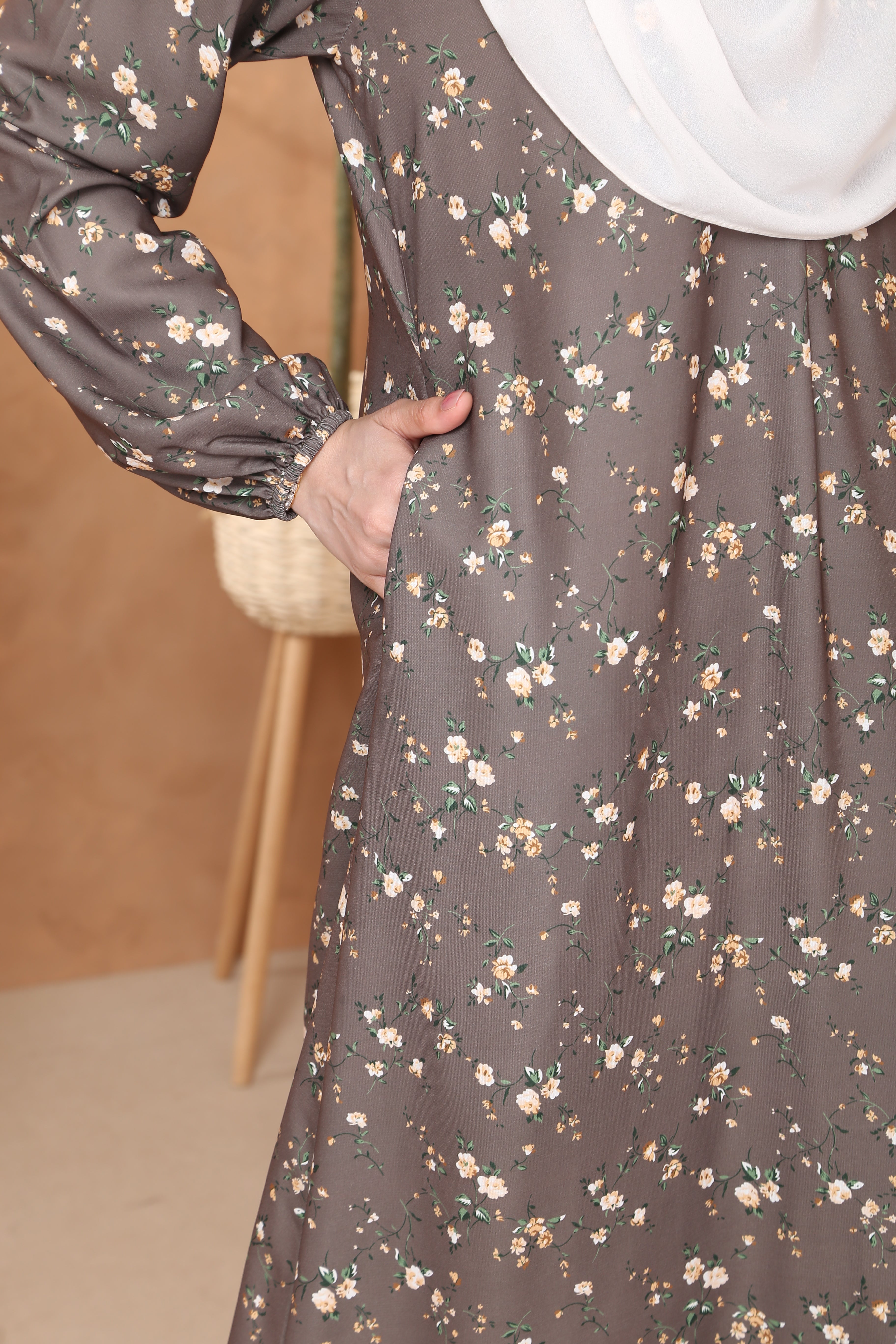 Jubah Helena Exclusive - JHE-522 ( DARK OLIVE )