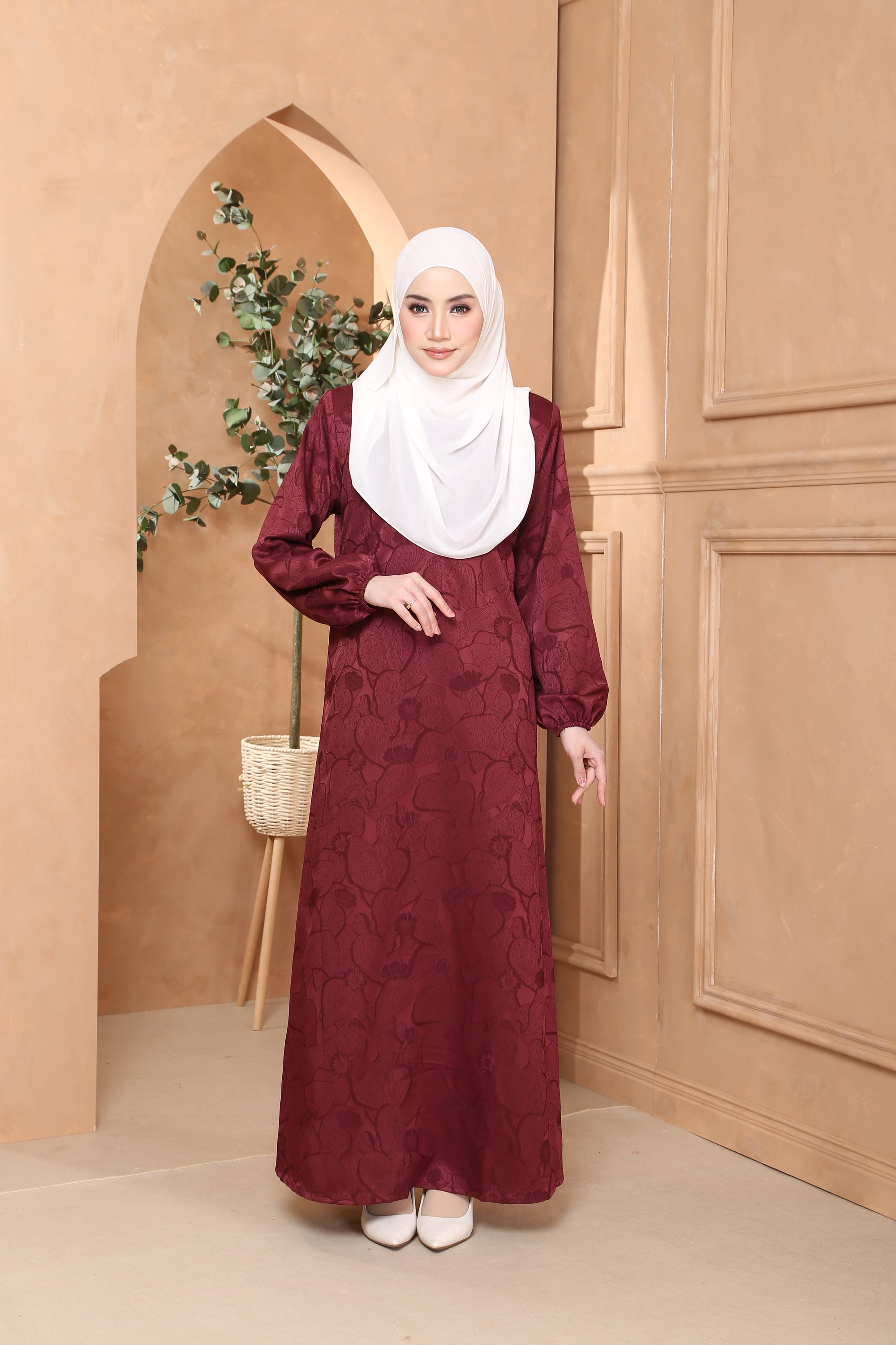 Jubah Naura Exclusive - MAROON