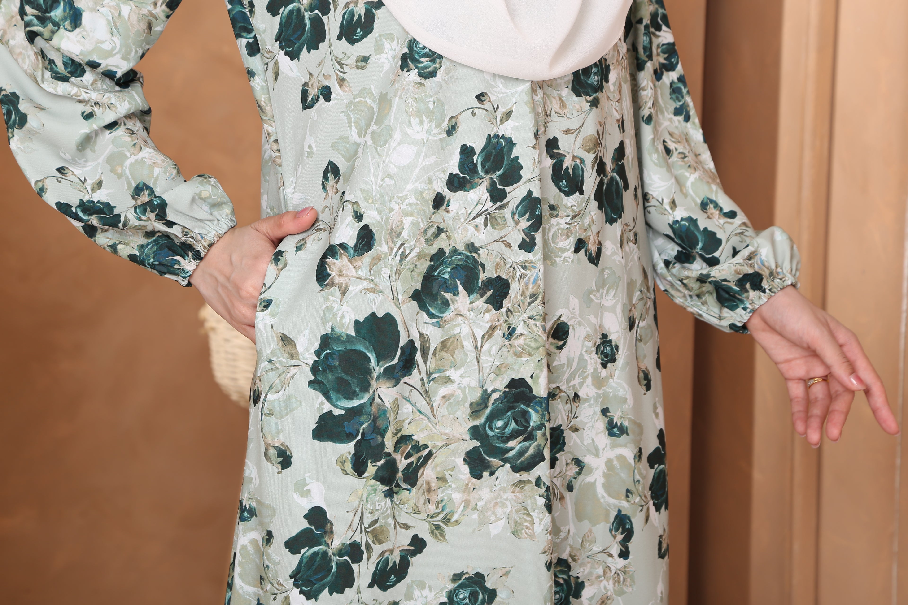 Jubah Maryam Exclusive - JME-806 ( SAGE GREEN )