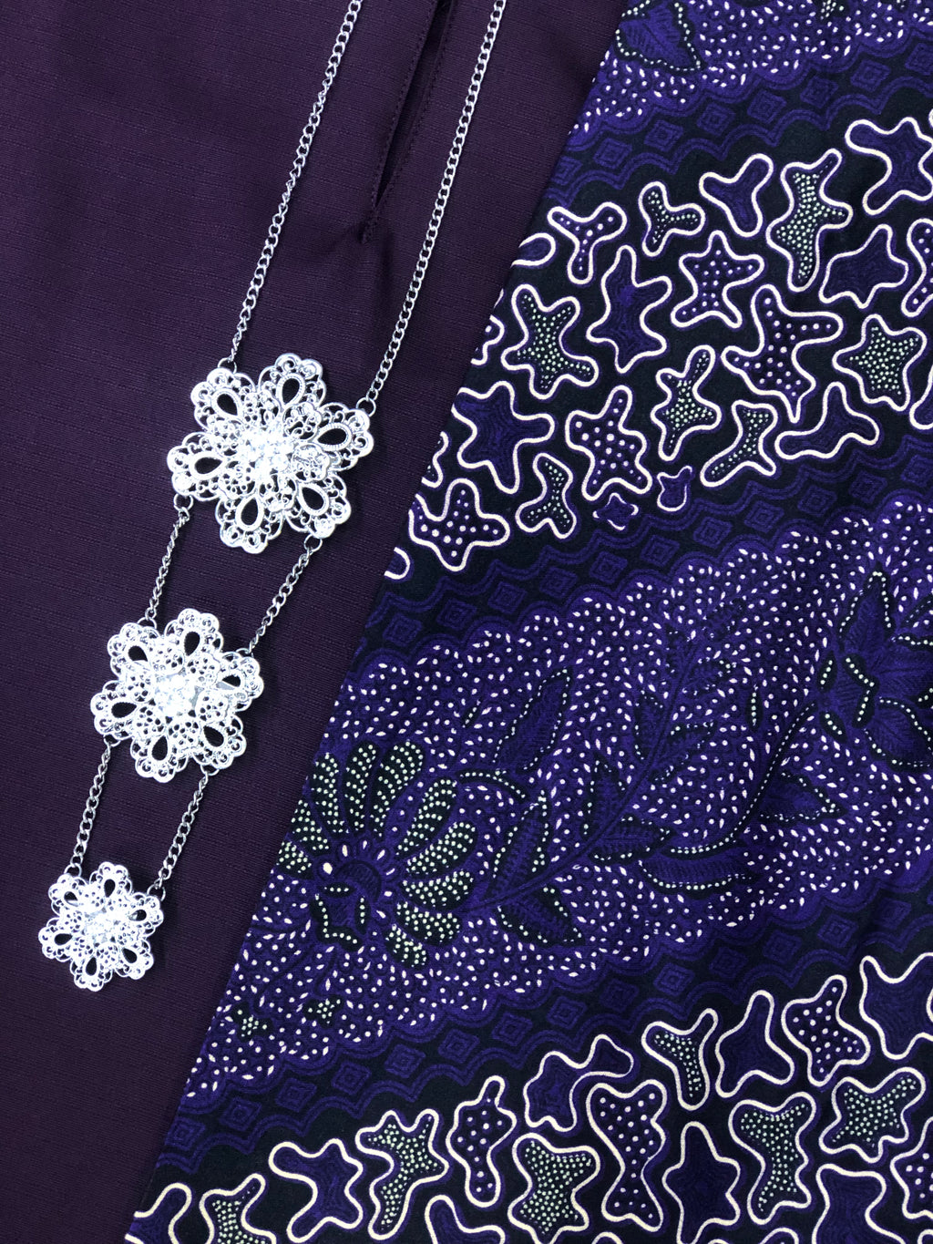 KURUNG PAHANG MAHSURI - DARK PURPLE