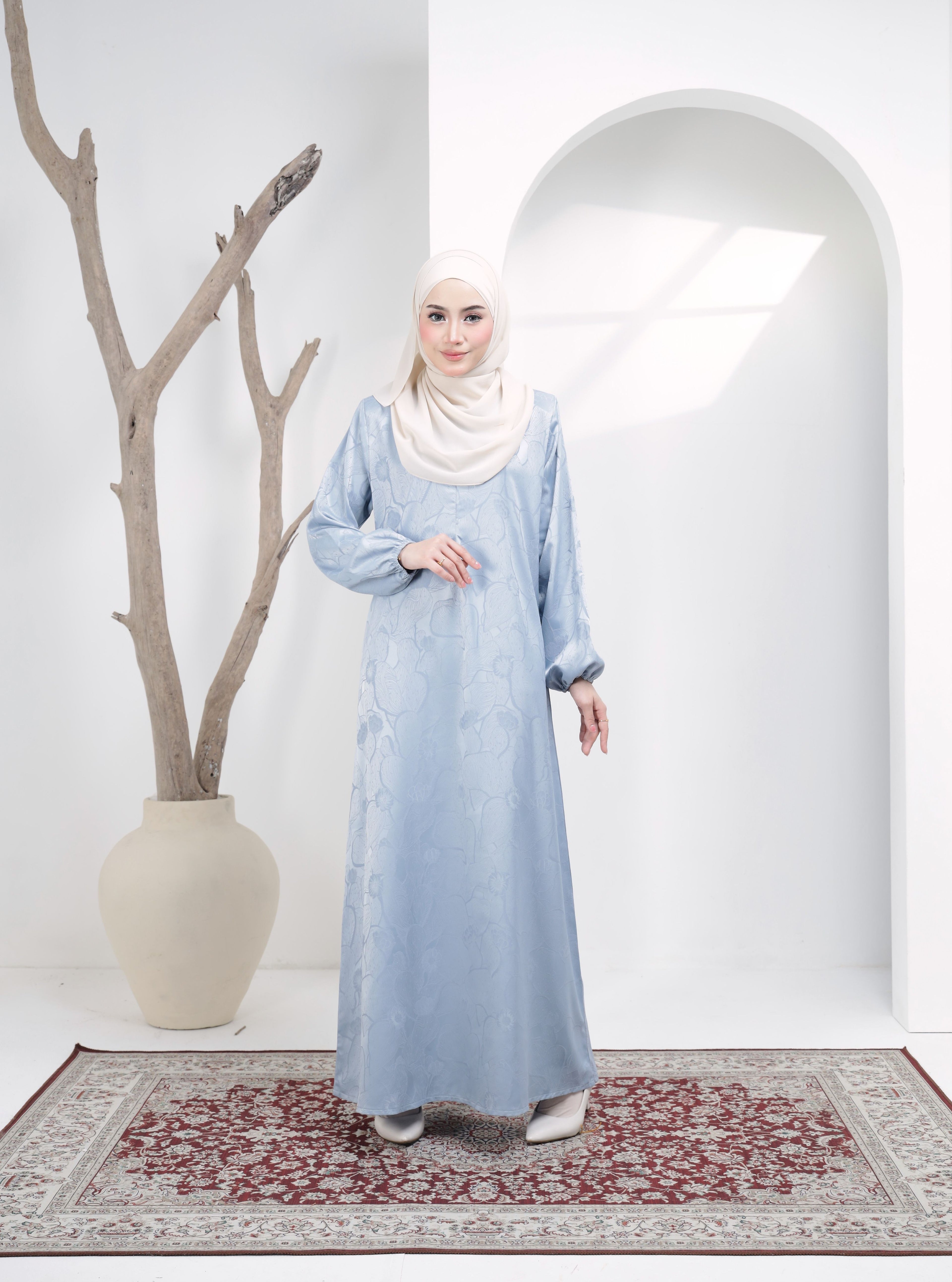 Jubah Naura Exclusive - JNE-129 ( LIGHT ASH BLUE )