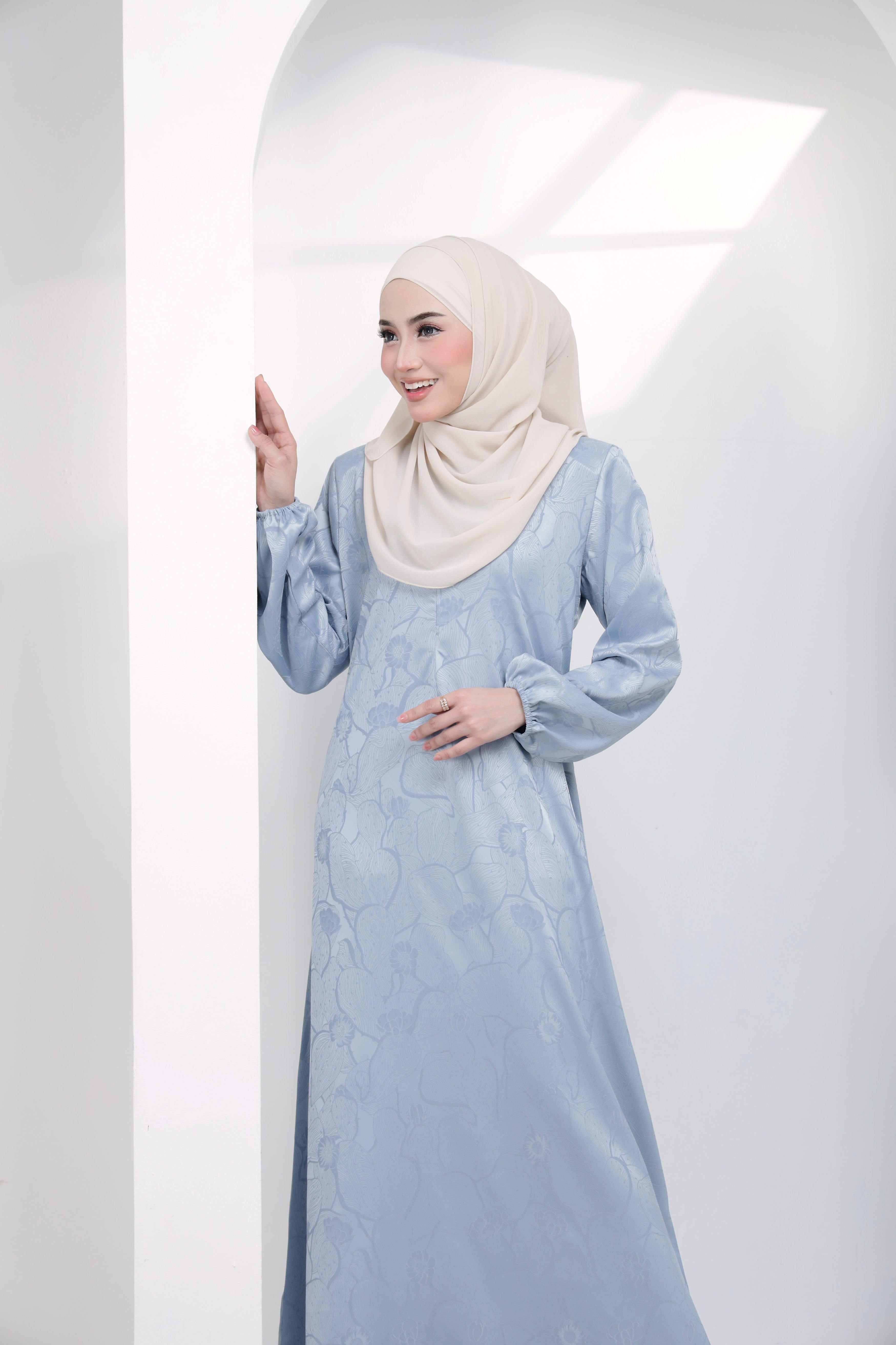 Jubah Naura Exclusive - JNE-129 ( LIGHT ASH BLUE )