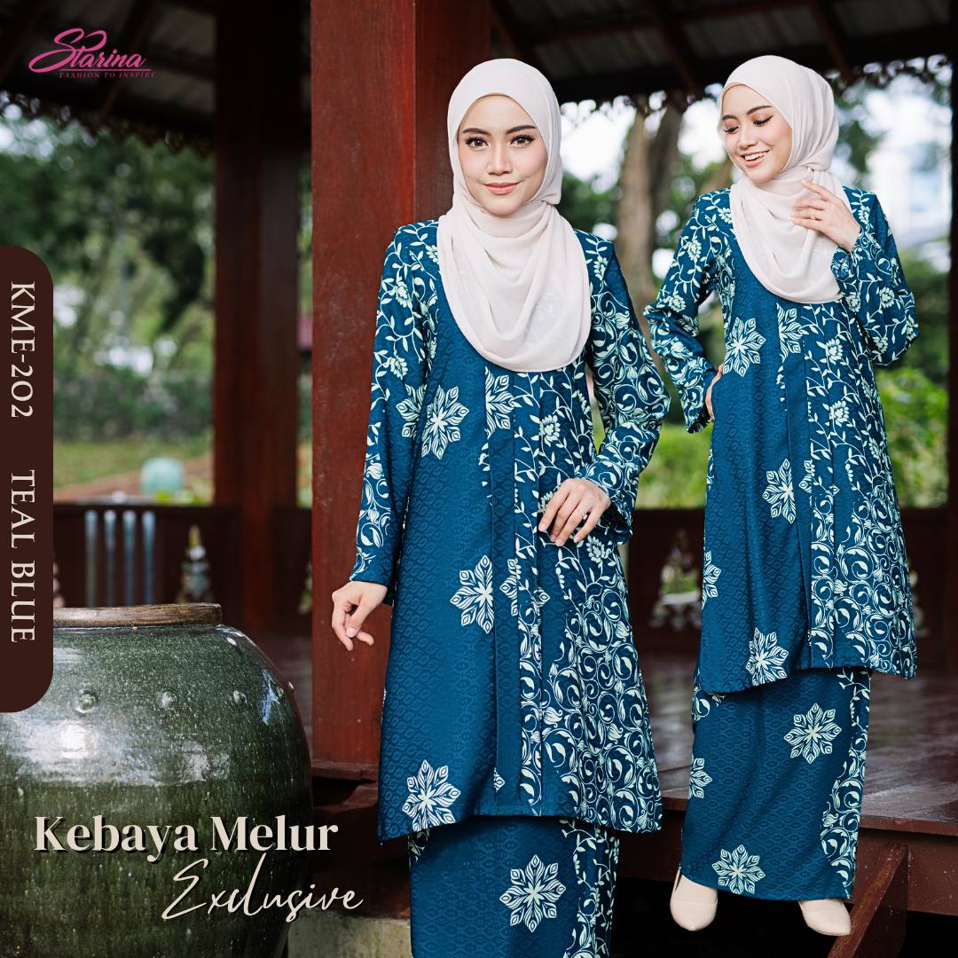KEBAYA MELUR EXCLUSIVE - TEAL BLUE