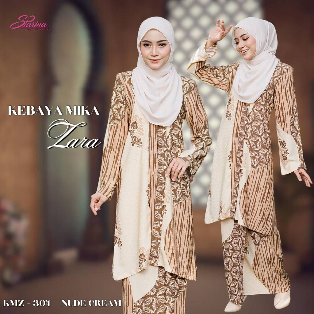 KEBAYA MIKA ZAHRA - NUDE CREAM