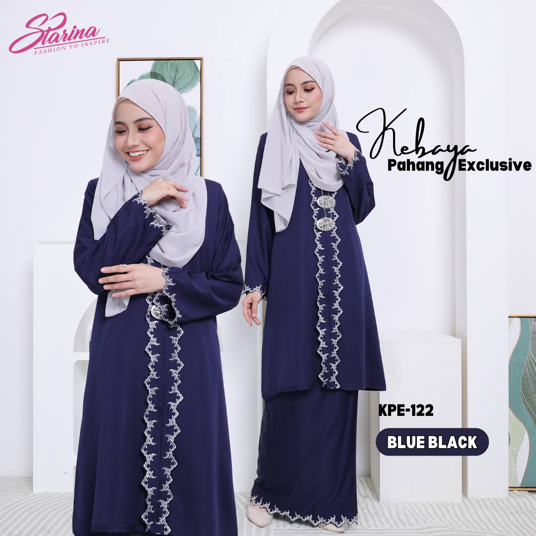 KEBAYA PAHANG EXCLUSIVE - BLUE BLACK