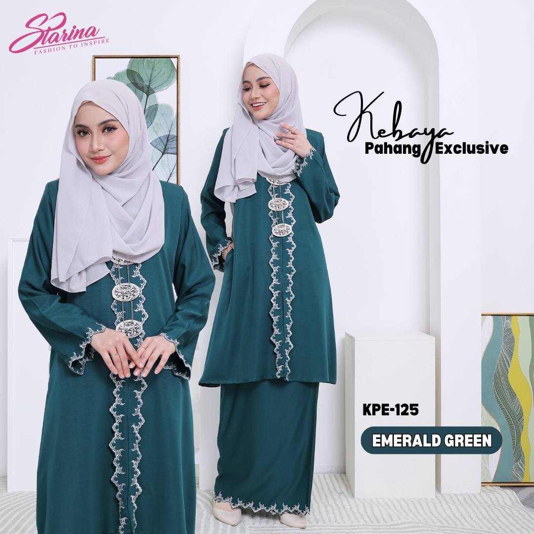 KEBAYA PAHANG EXCLUSIVE -EMERALD GREEN