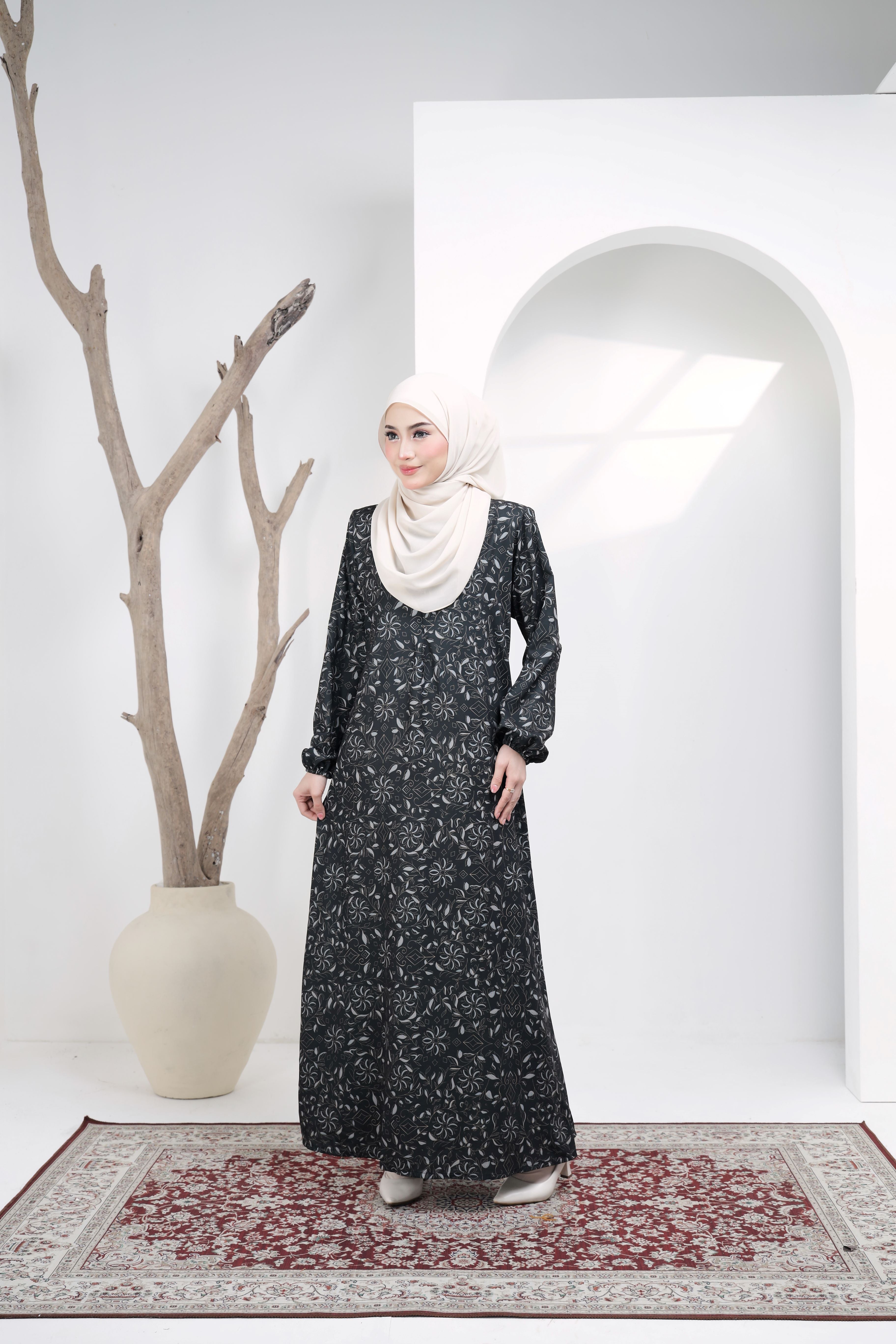 Jubah Zahra Exclusive - JZE-103 ( BLACK )