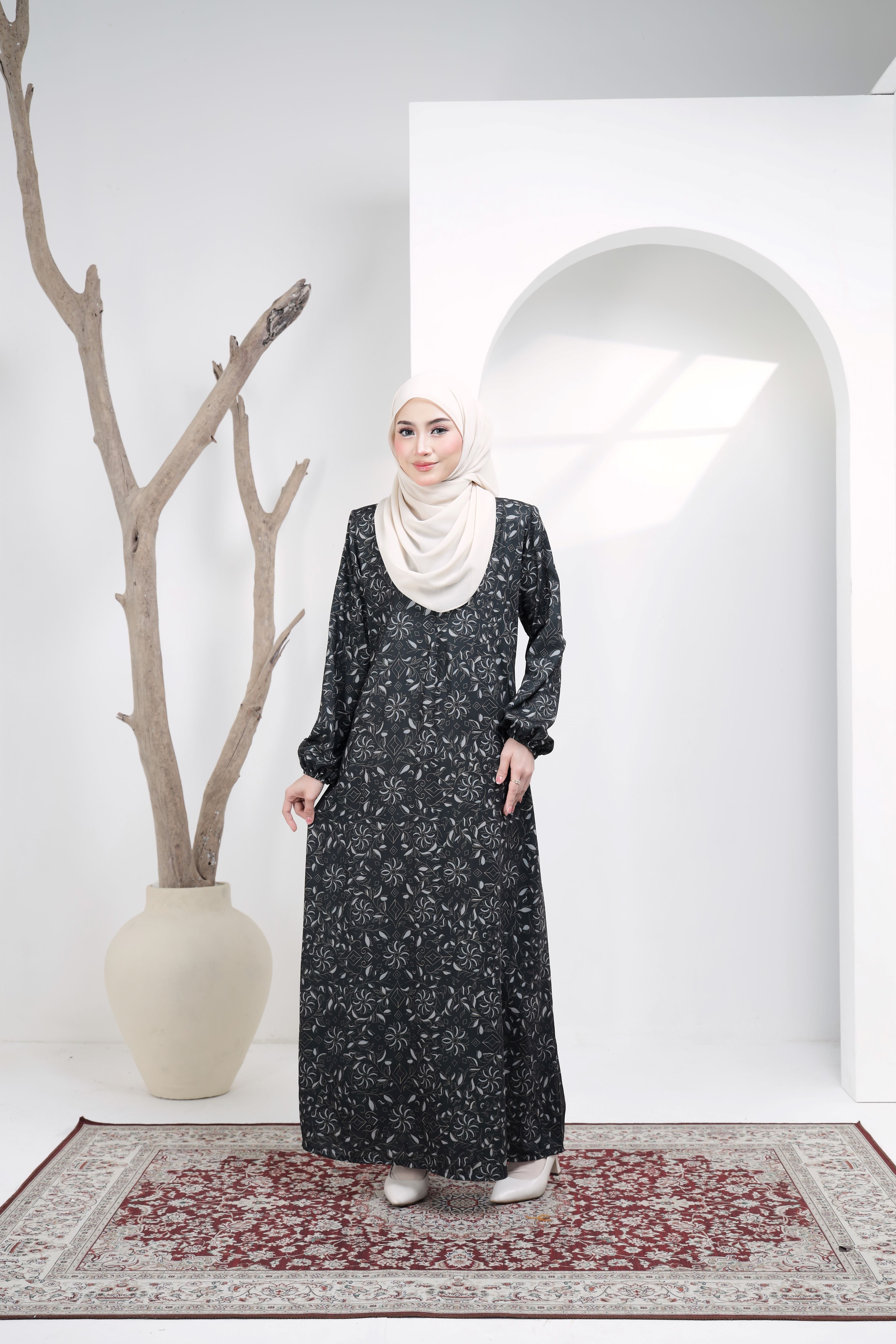 Jubah Zahra Exclusive - JZE-103 ( BLACK )