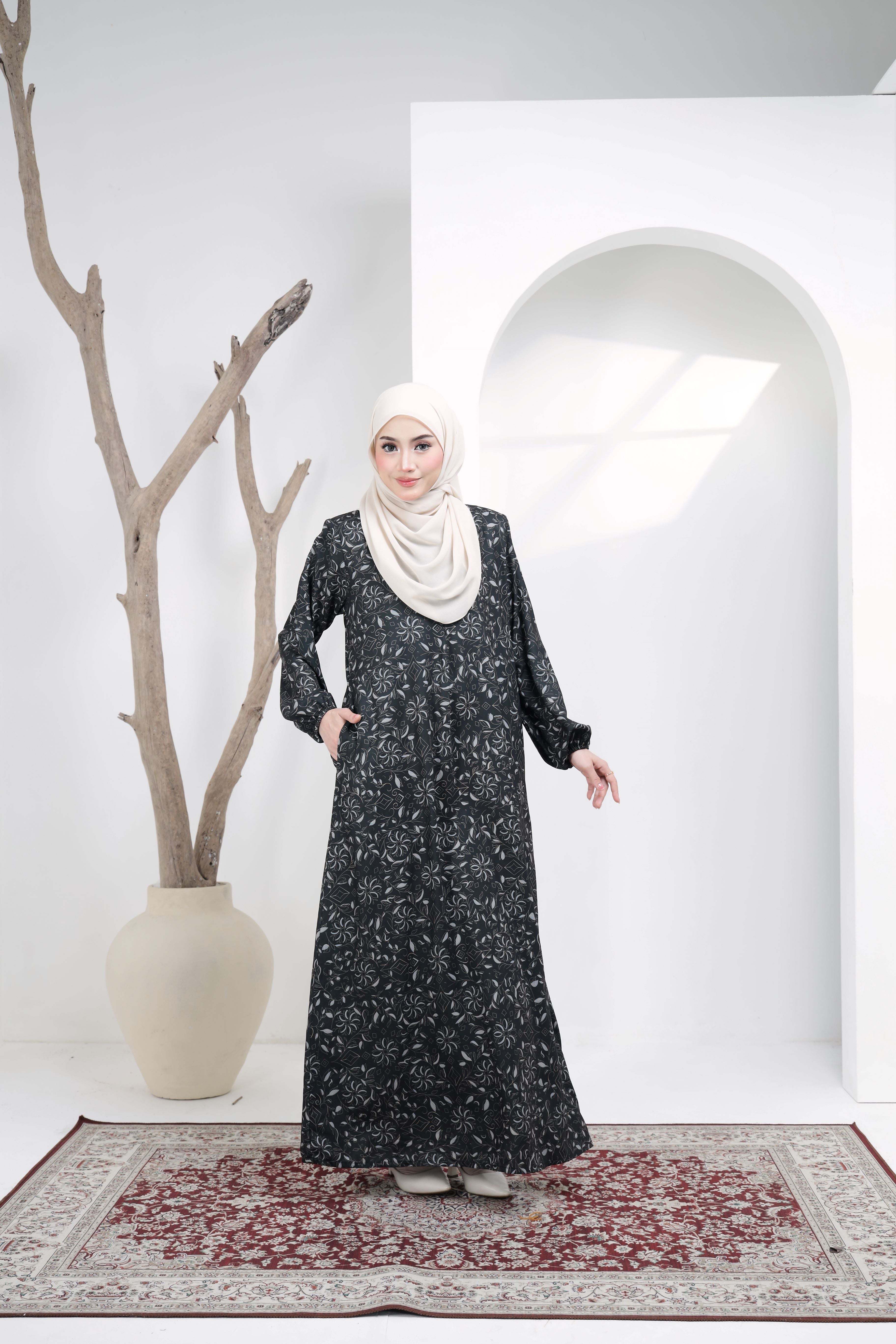 Jubah Zahra Exclusive - JZE-103 ( BLACK )