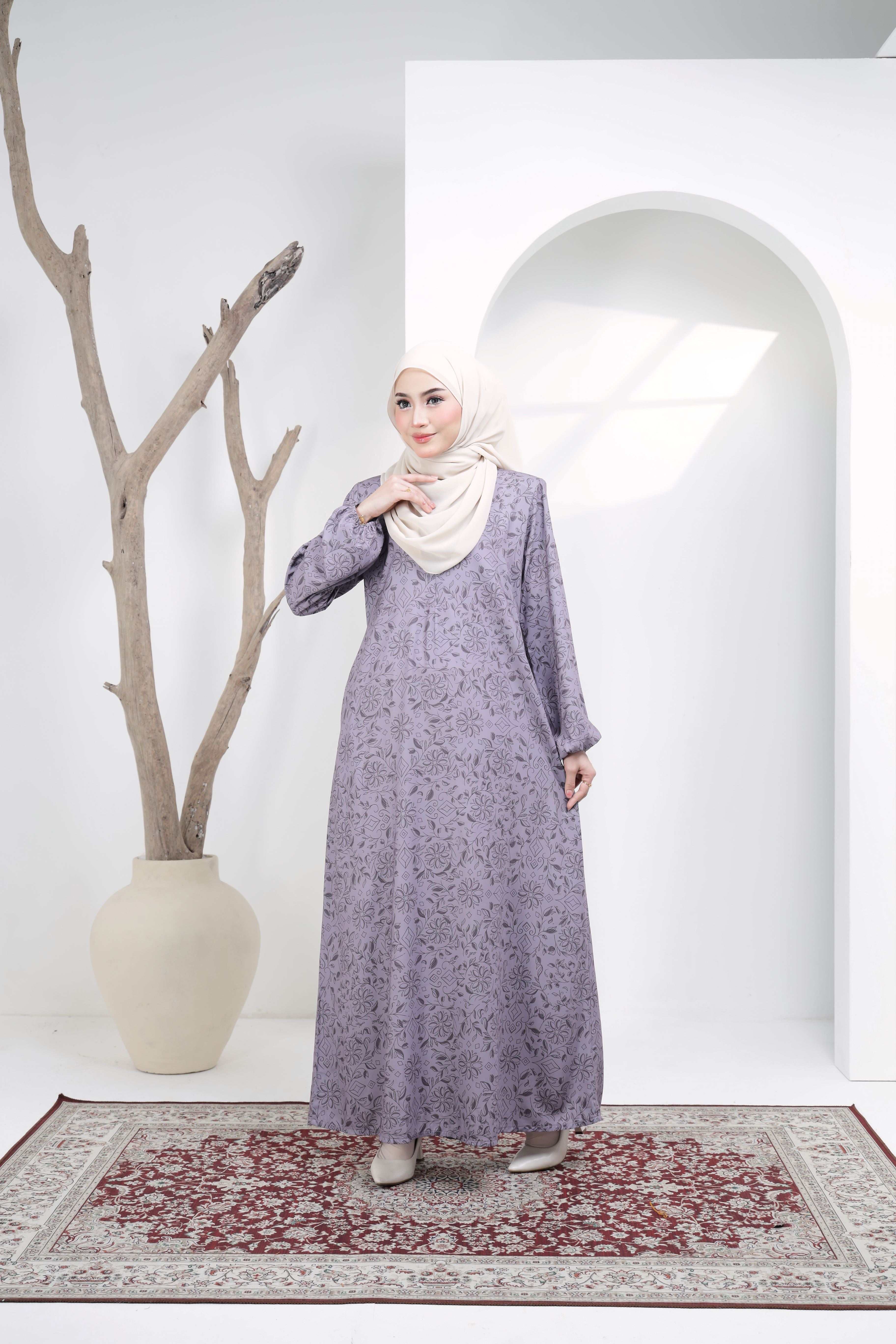 Jubah Zahra Exclusive - JZE-102 ( DUSTY PURPLE )
