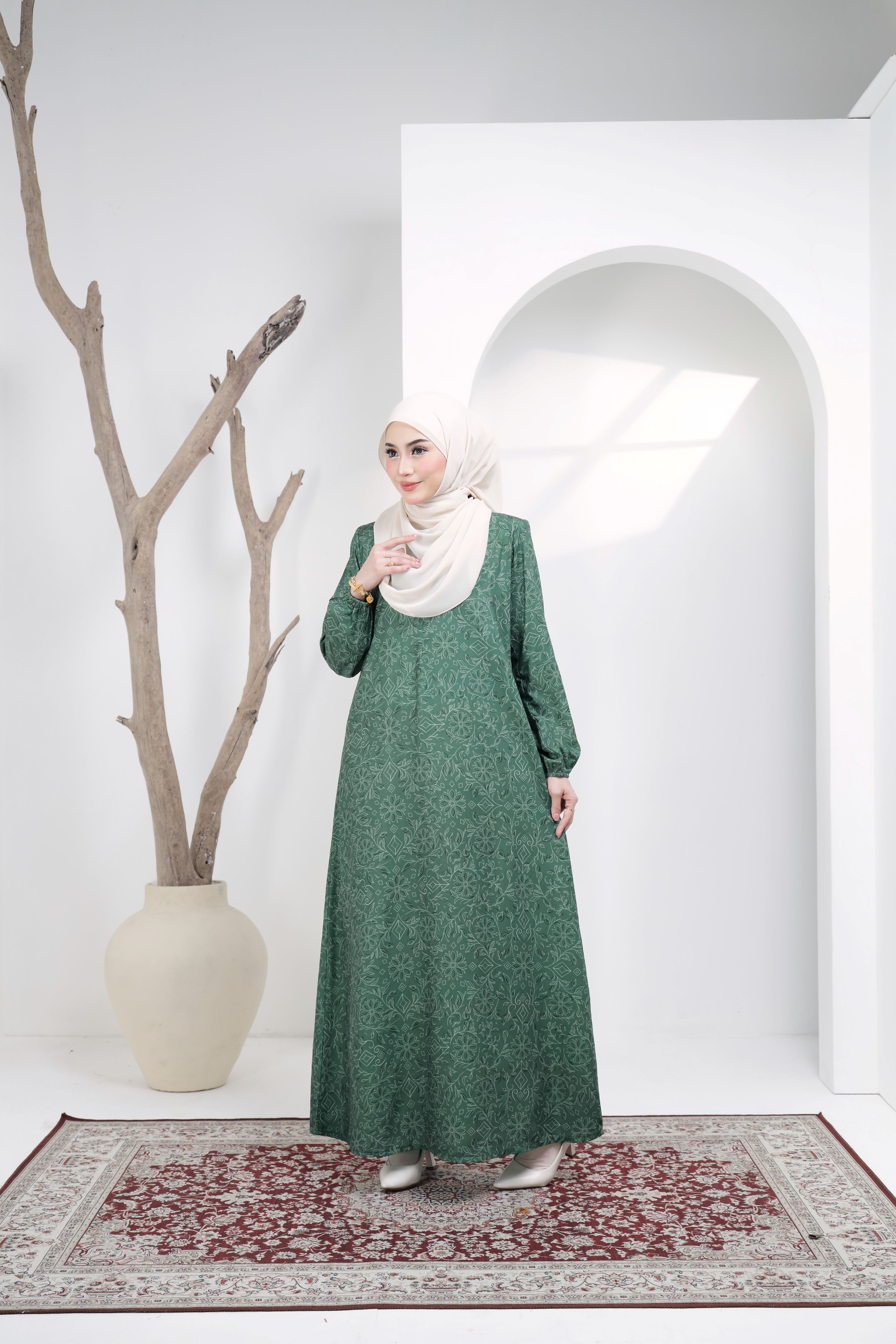 Jubah Zahra Exclusive - JZE-104 ( GREEN )
