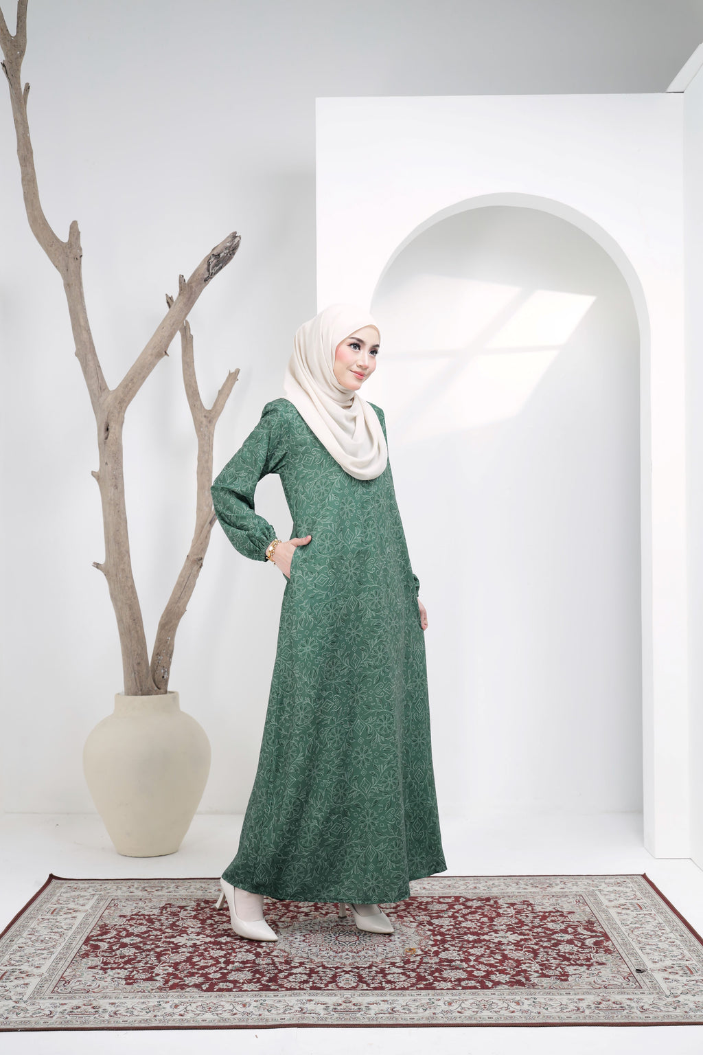 Jubah Zahra Exclusive - JZE-104 ( GREEN )