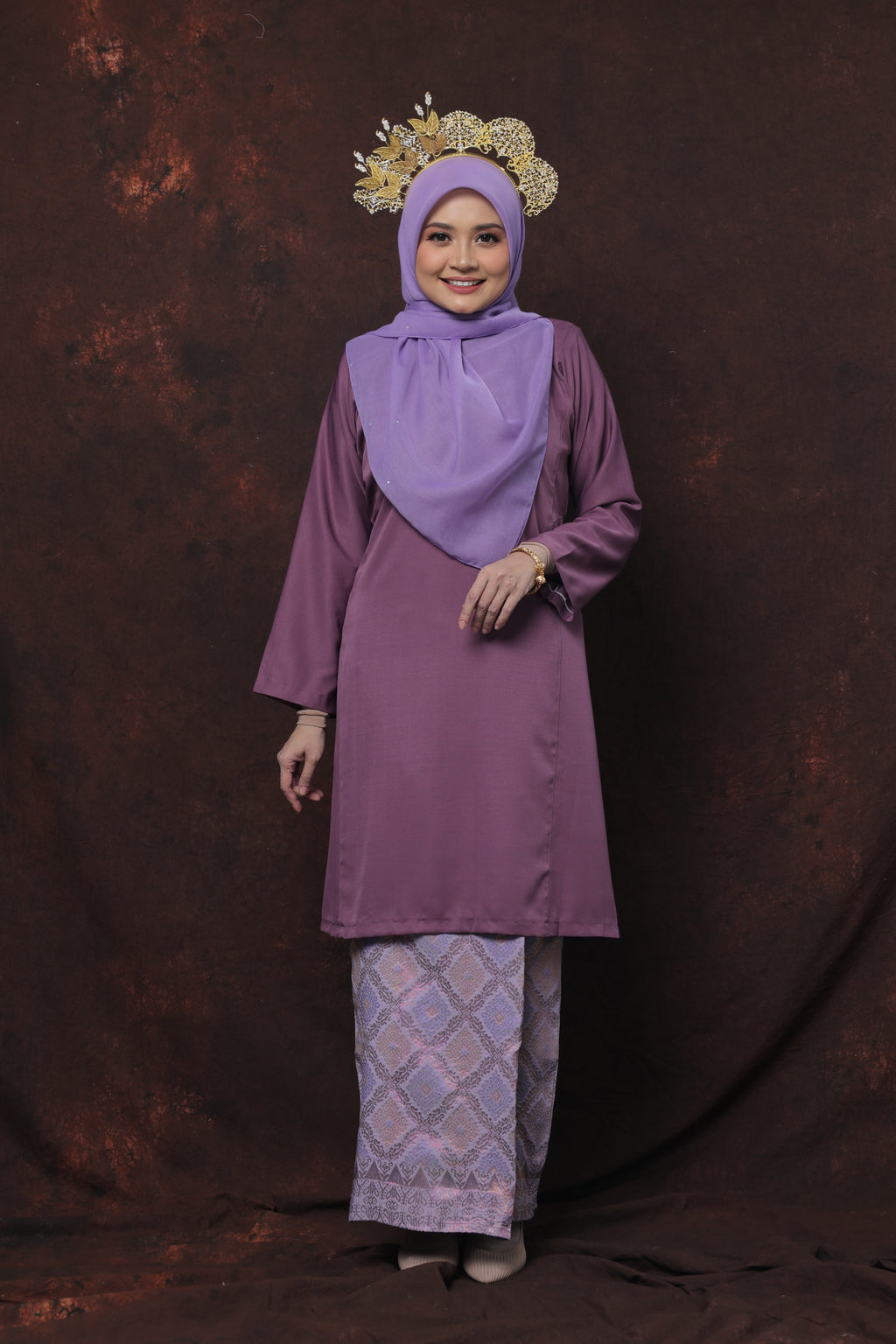 Qaseh Puteri Songket - DUSTY PURPLE