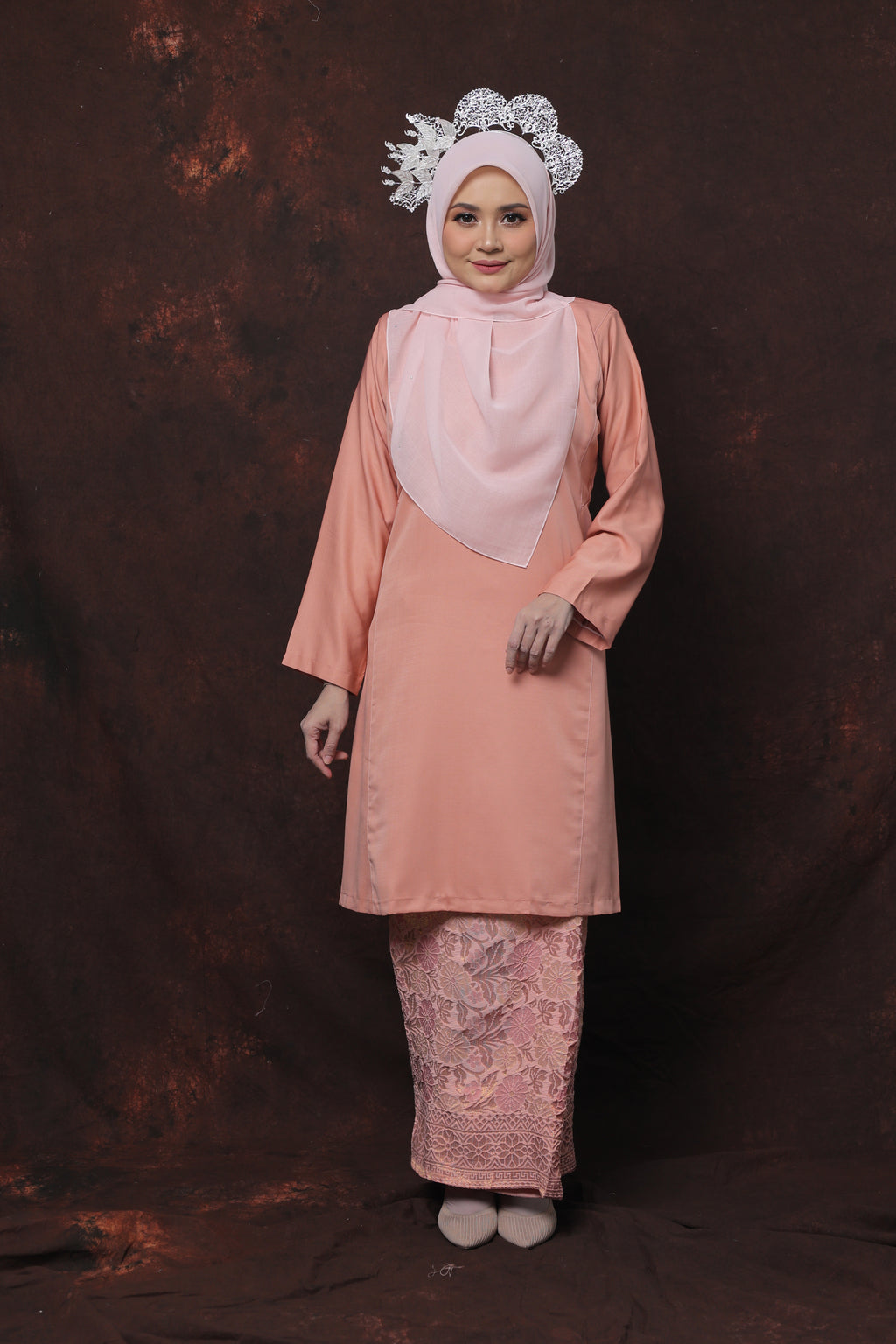Qaseh Puteri Songket - PEACH PINK