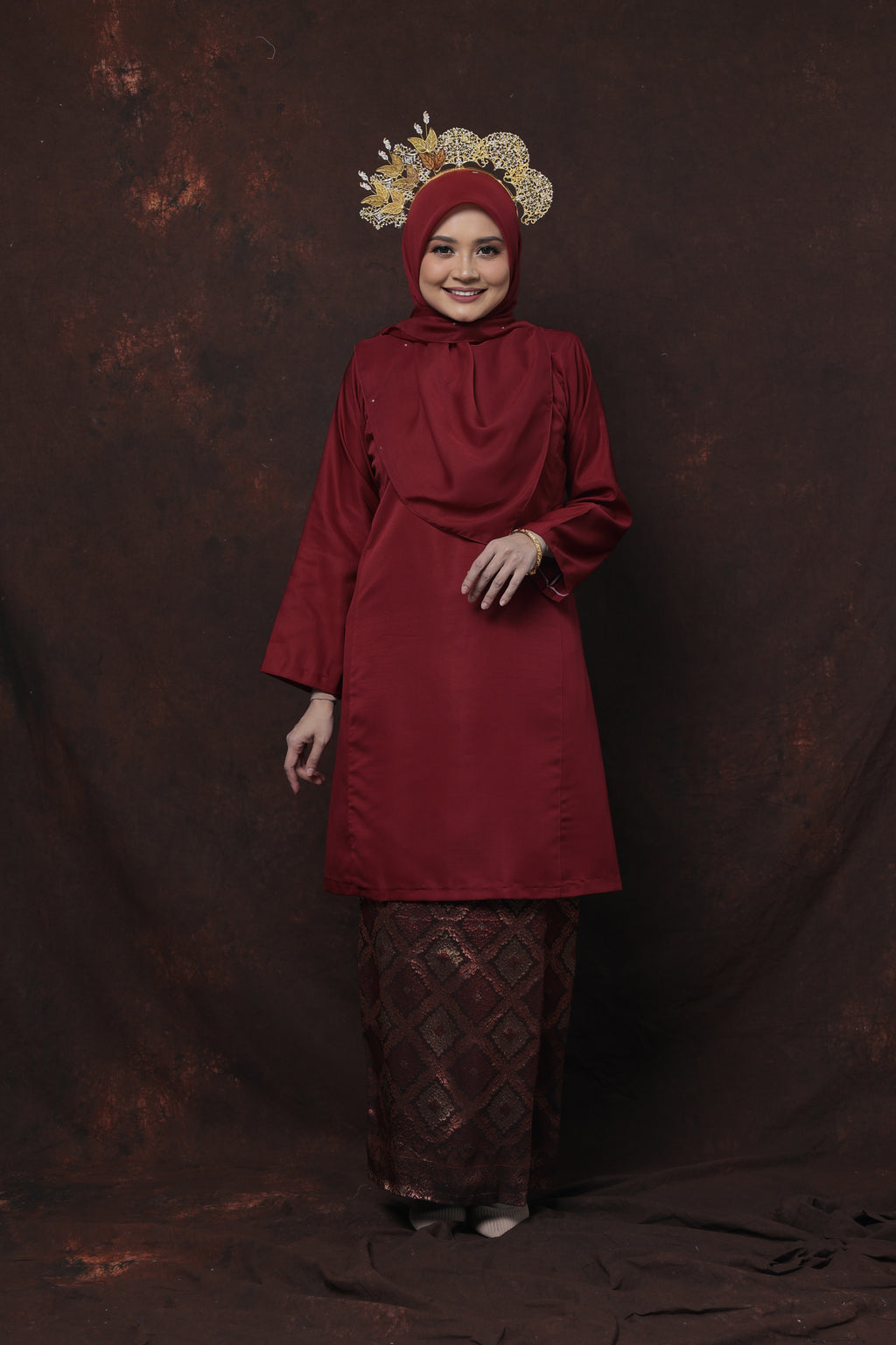 Qaseh Puteri Songket - MAROON