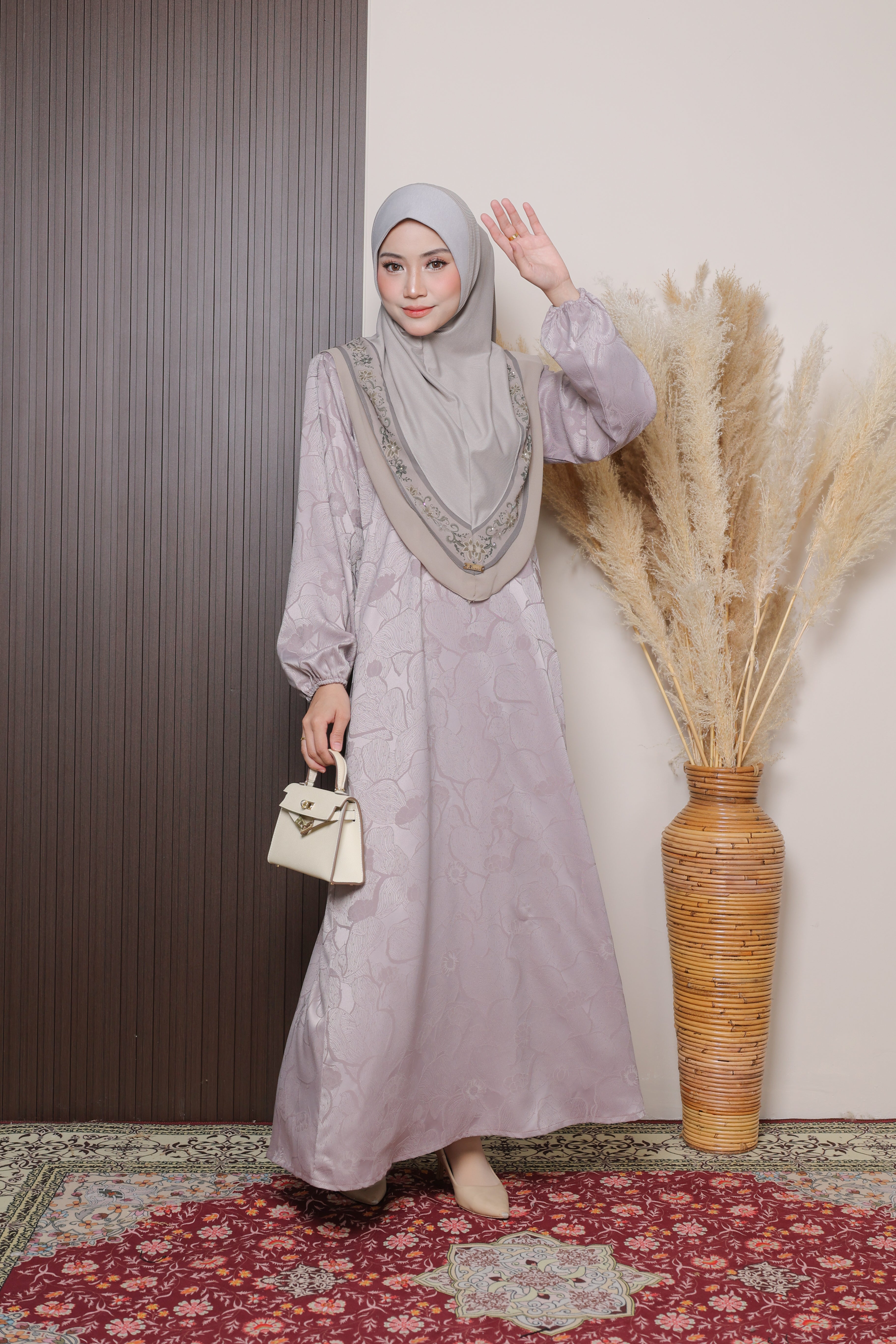Jubah Naura Exclusive - JNE-123 ( SILVER KHAKI )