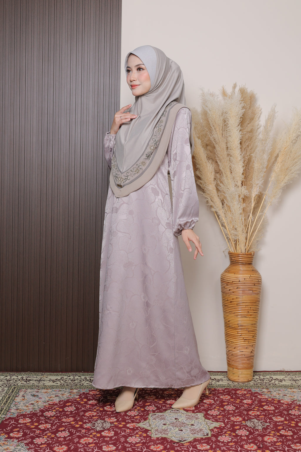 Jubah Naura Exclusive - JNE-123 ( SILVER KHAKI )