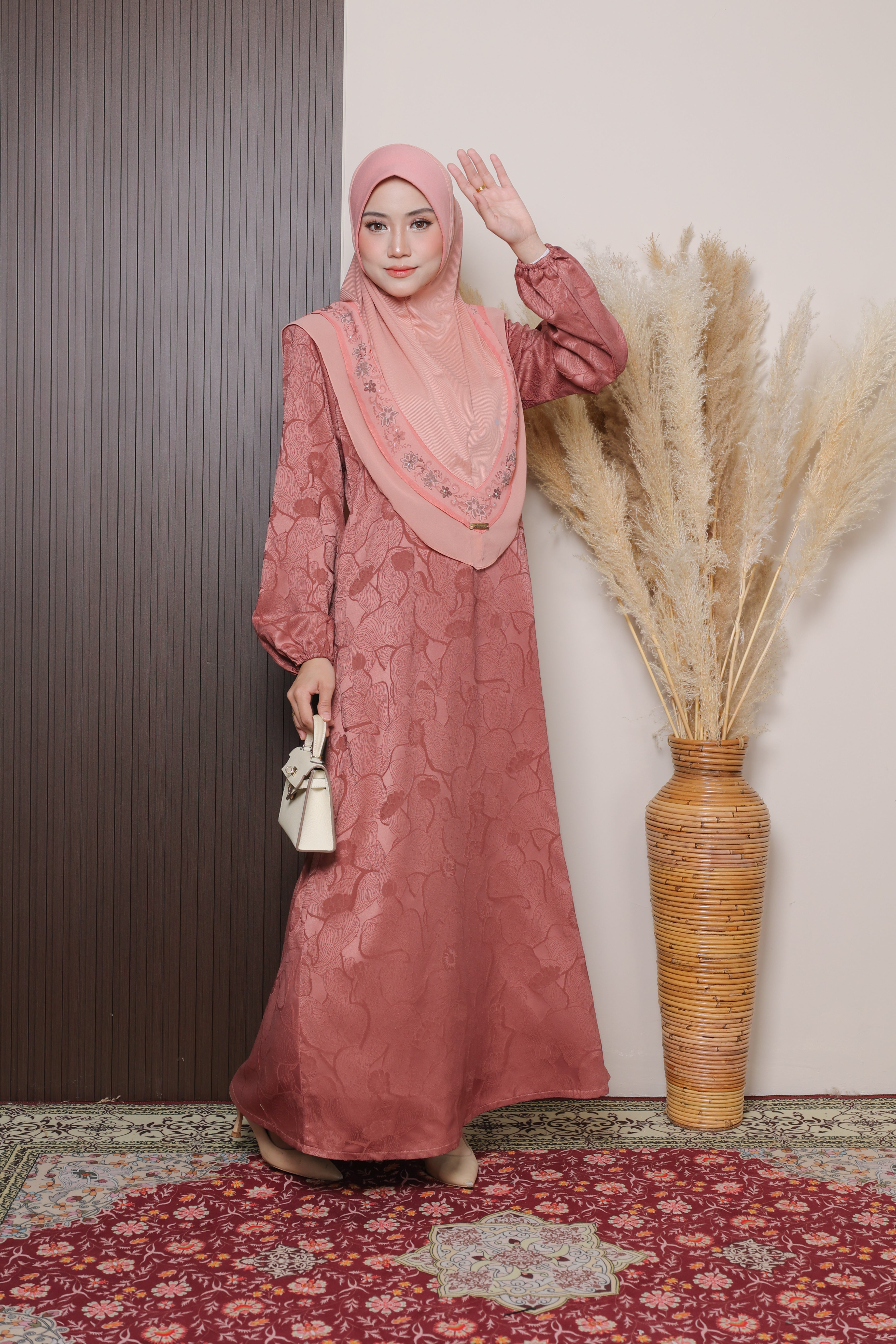 Jubah Naura Exclusive - JNE-120 ( BRICK SALMON )