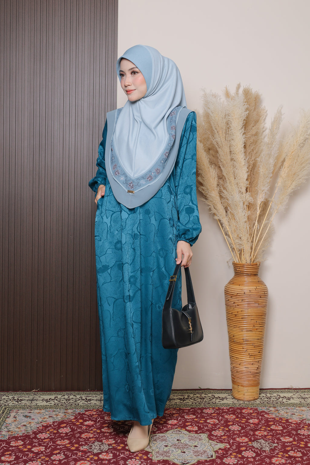 Jubah Naura Exclusive - JNE-121 ( TEAL GREEN )