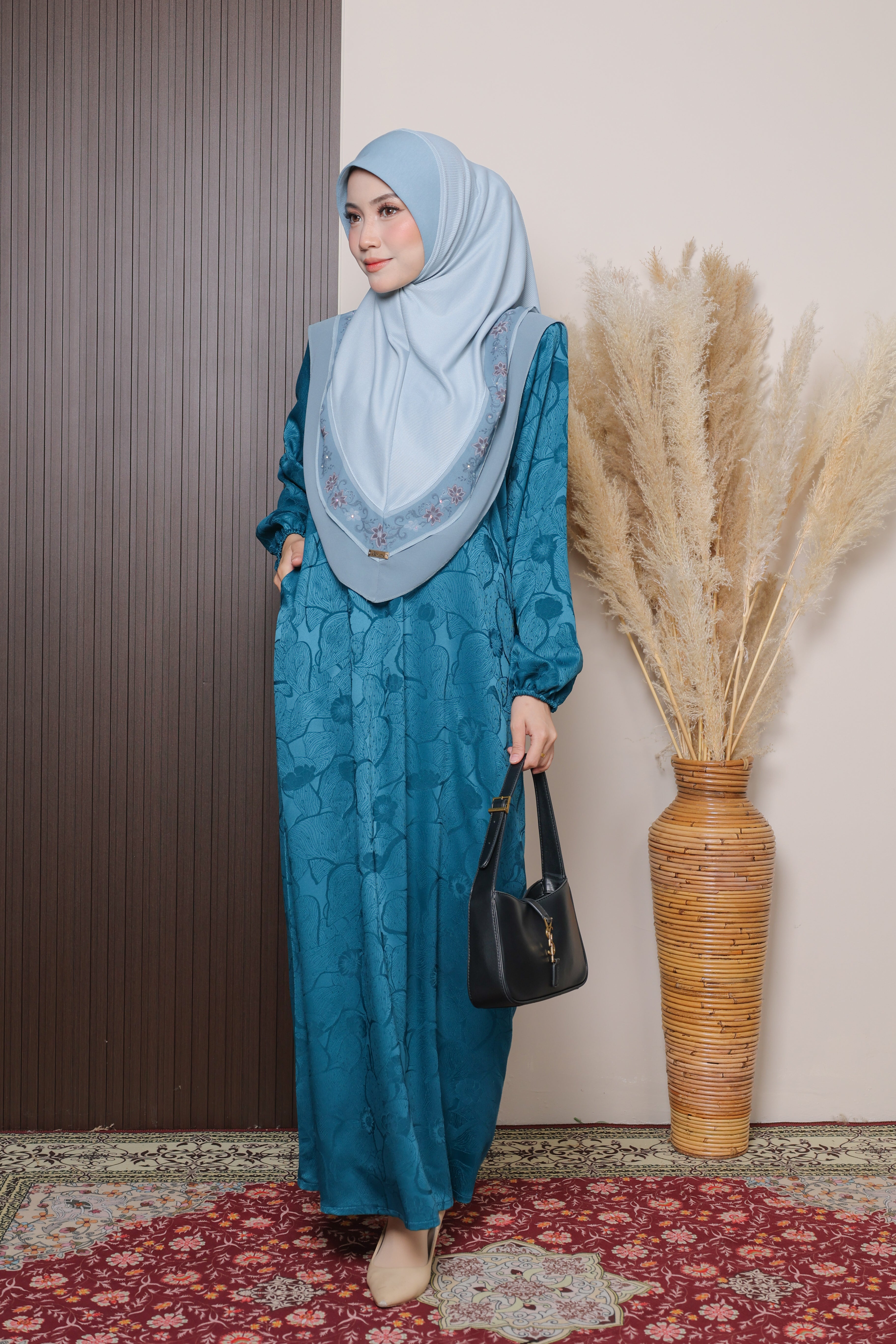 Jubah Naura Exclusive - JNE-121 ( TEAL GREEN )