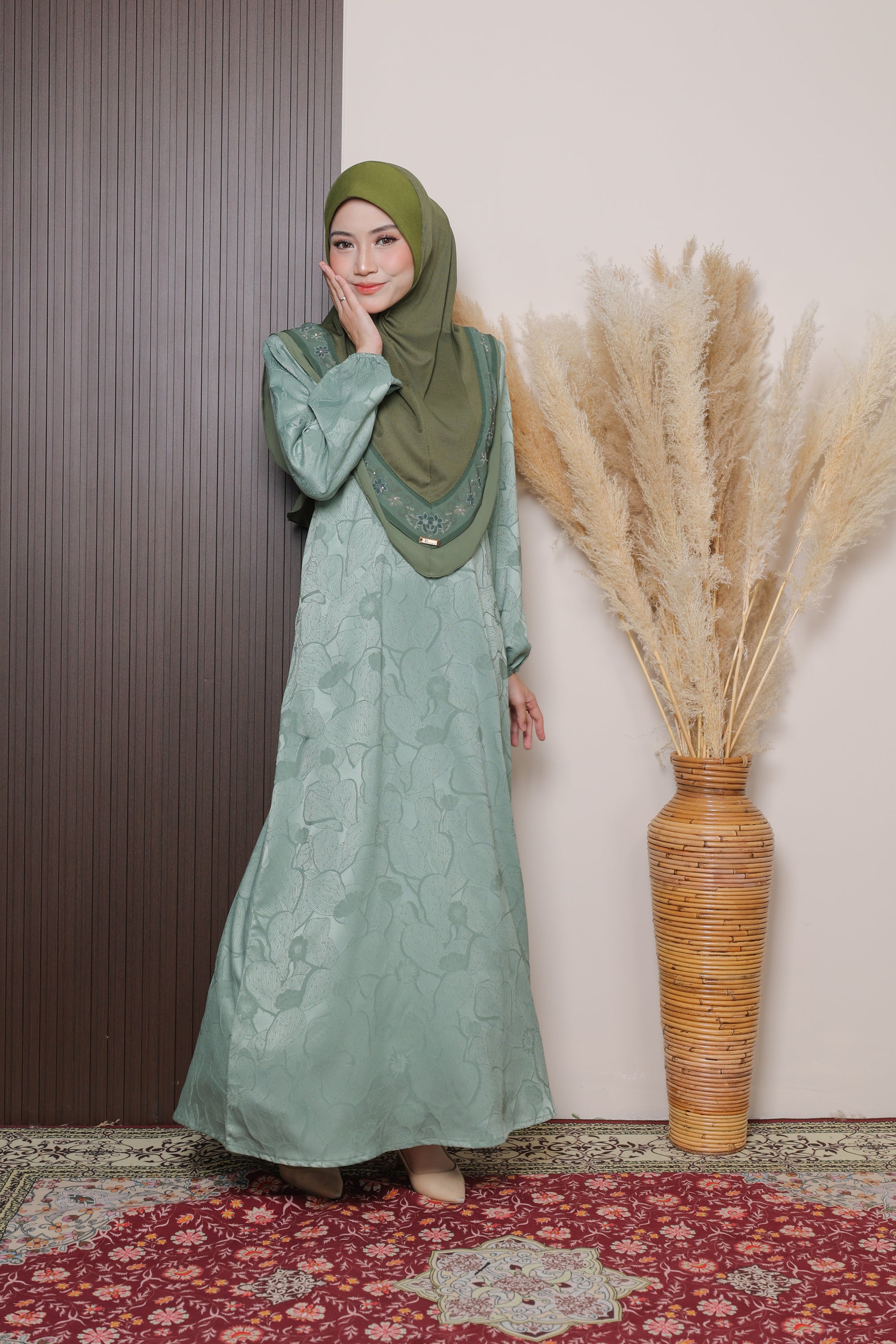 Jubah Naura Exclusive - DUSTY GREEN