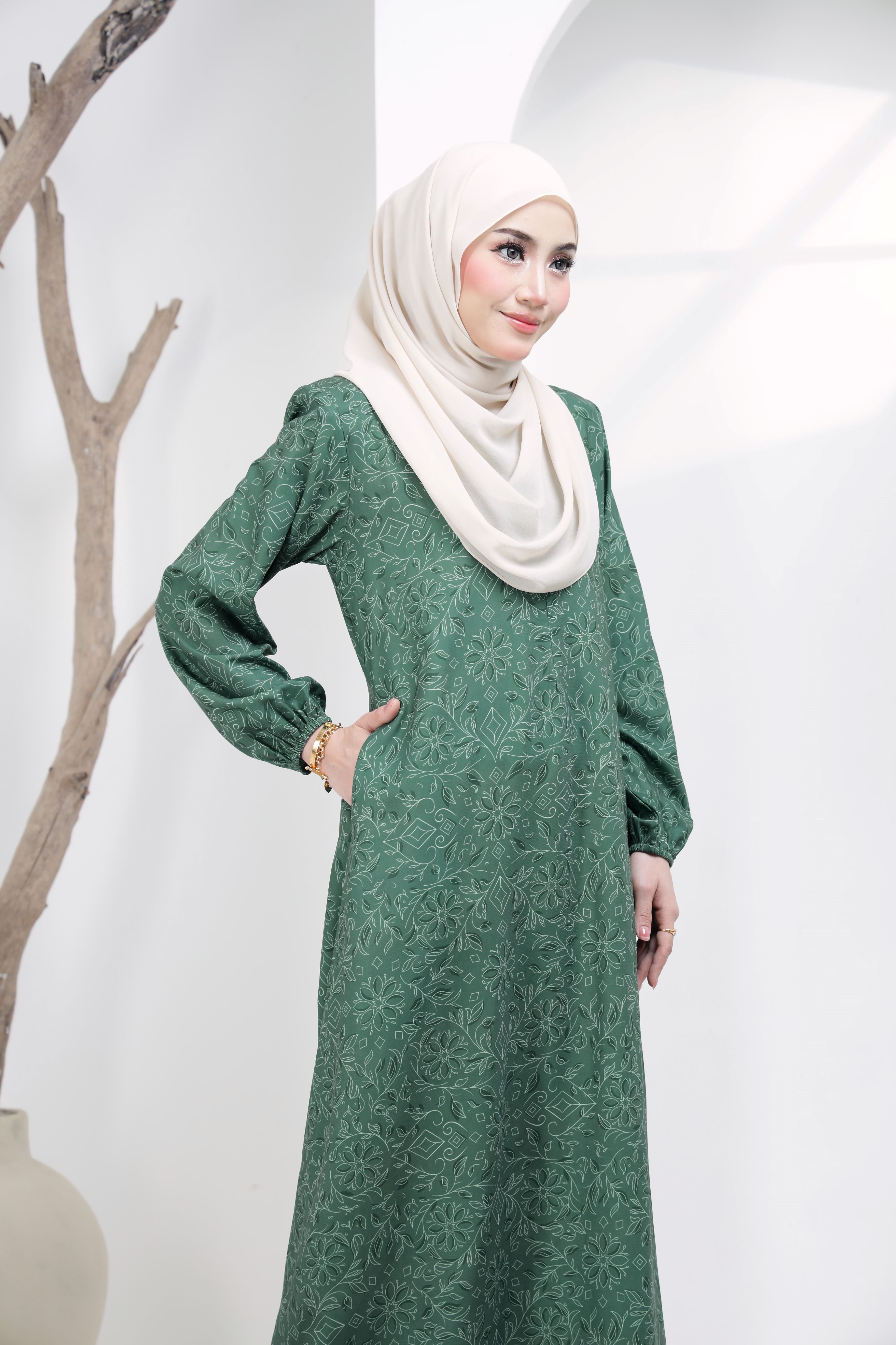 Jubah Zahra Exclusive - JZE-104 ( GREEN )