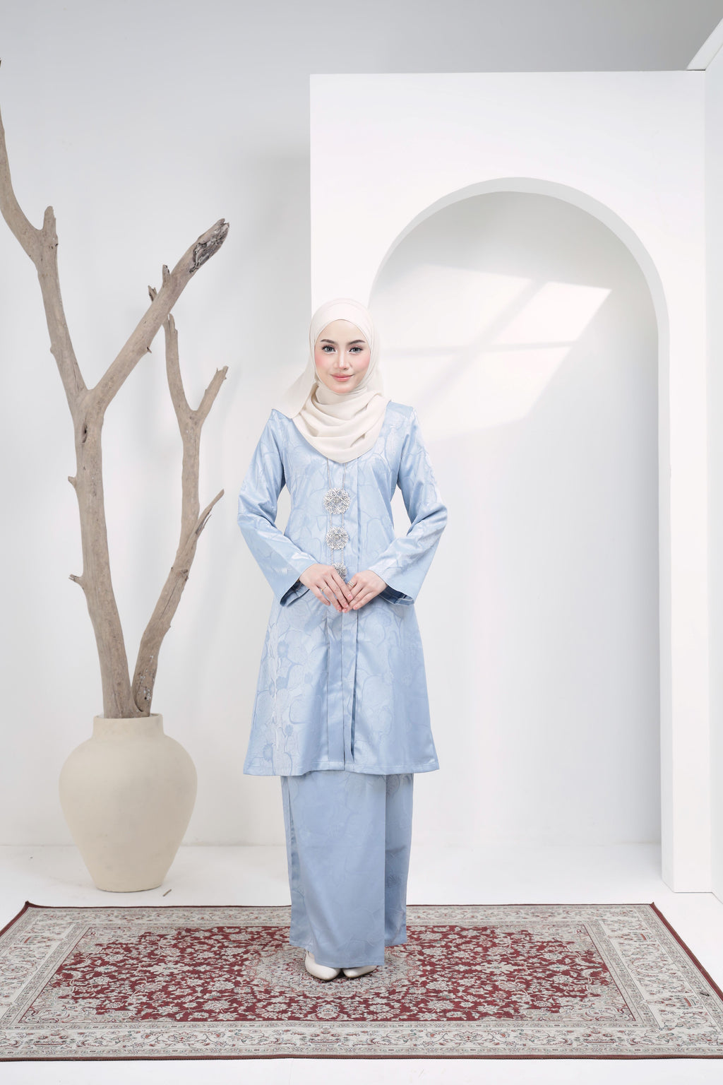 KEBAYA NAURA EXCLUSIVE - KNE-303 ( ASH BLUE )