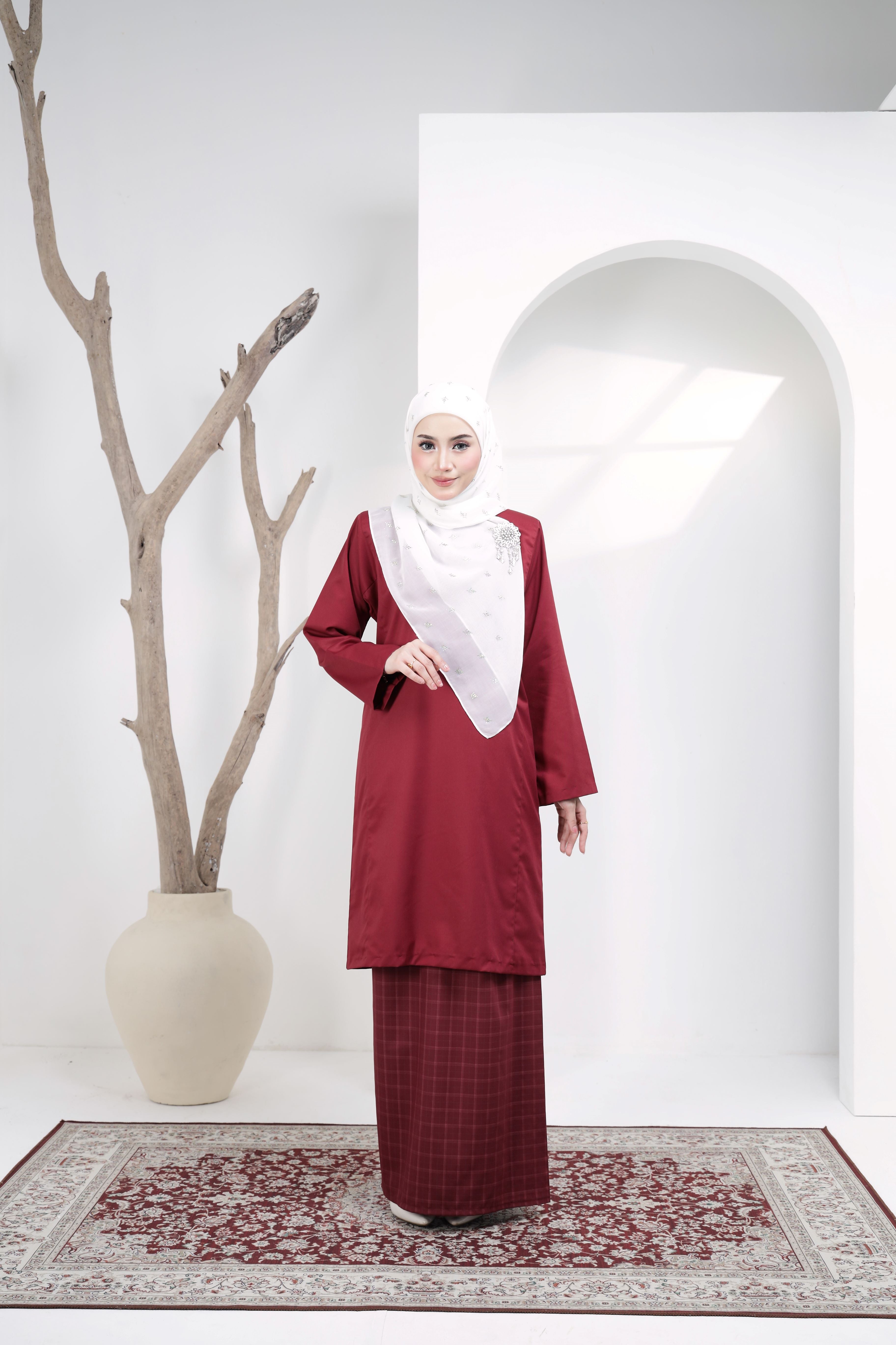 Kurung Johor Classic- KJC-202 ( Maroon )
