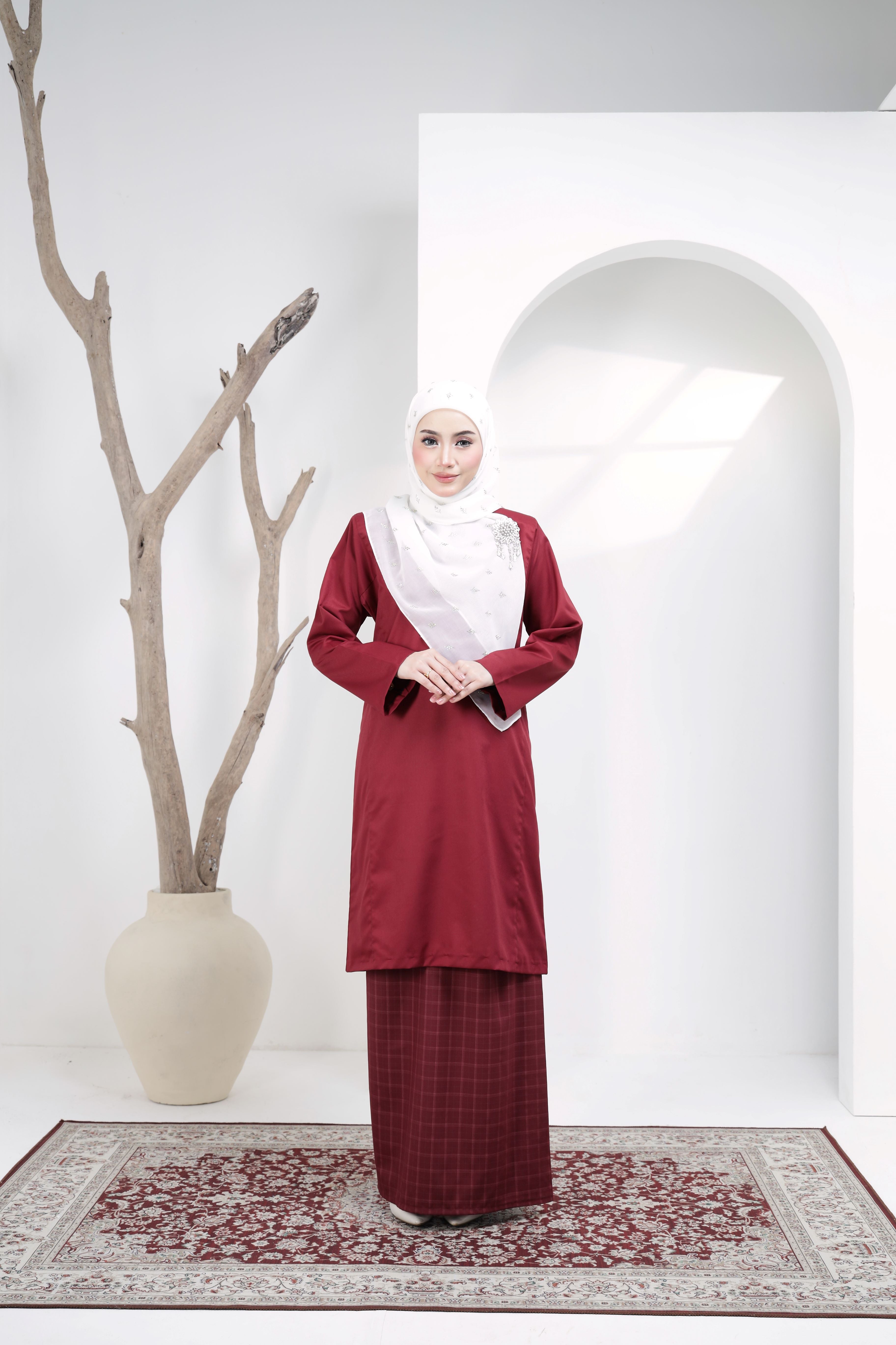 Kurung Johor Classic- KJC-202 ( Maroon )