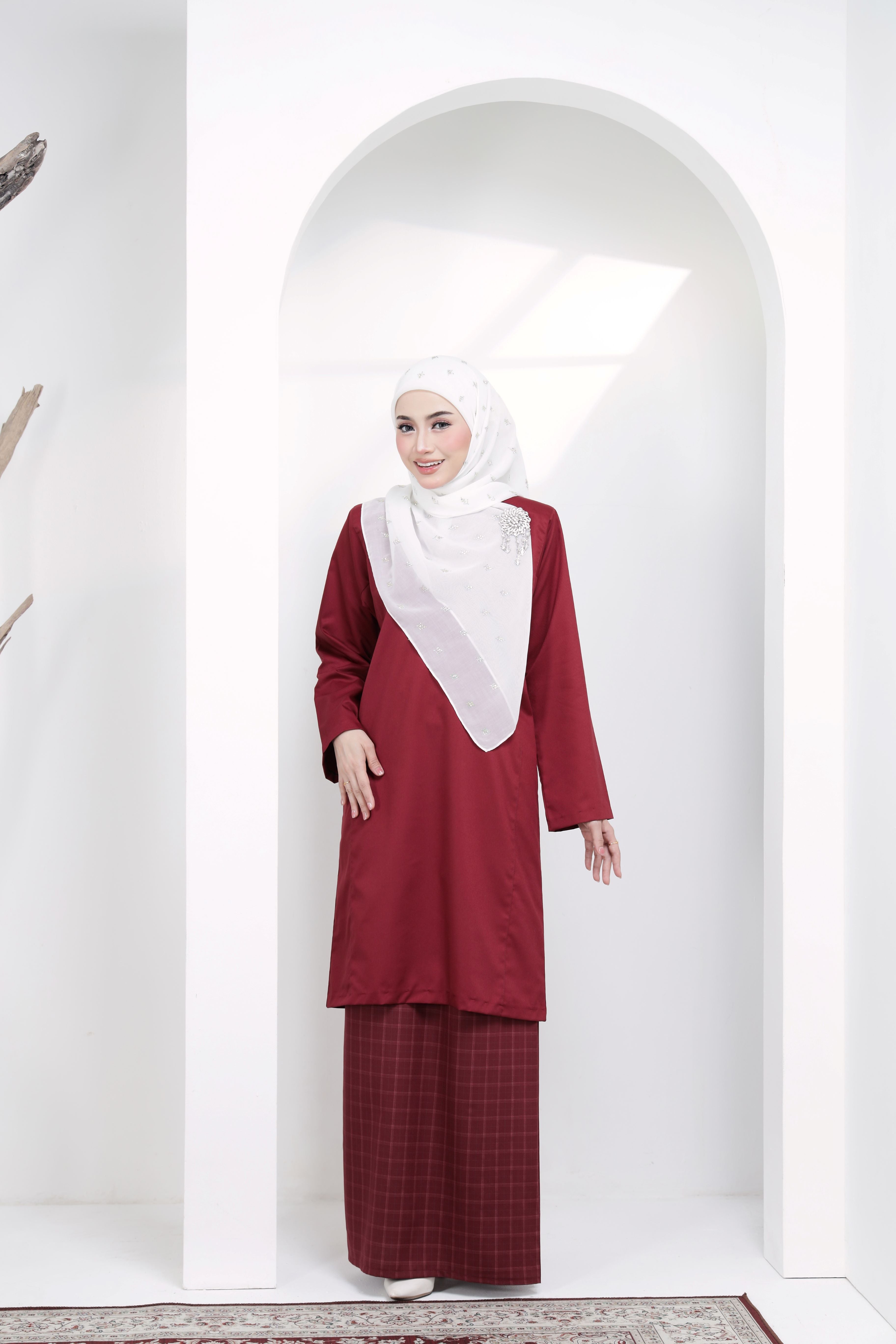 Kurung Johor Classic- KJC-202 ( Maroon )