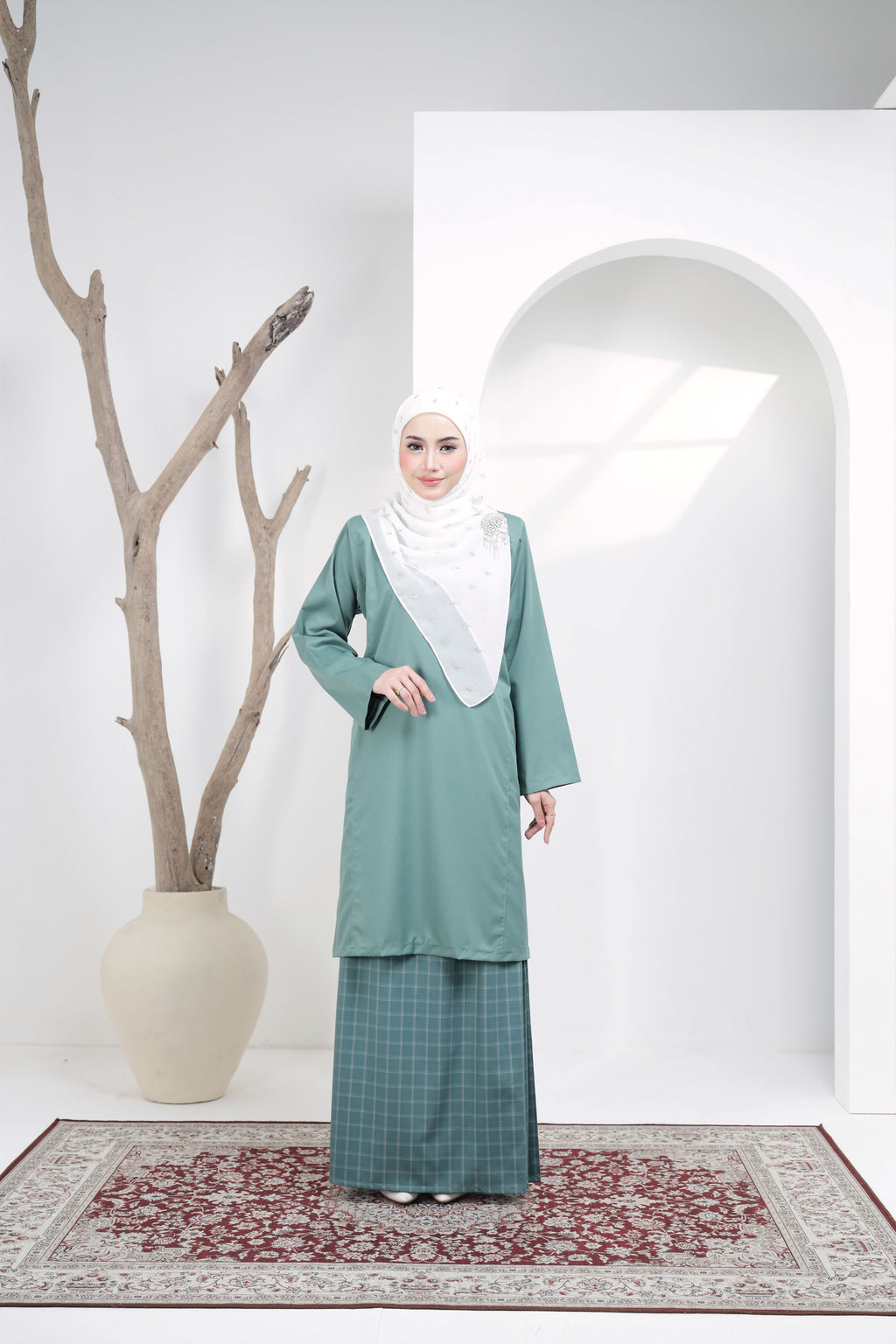 Kurung Johor Classic- KJC-203 ( Steel Teal )