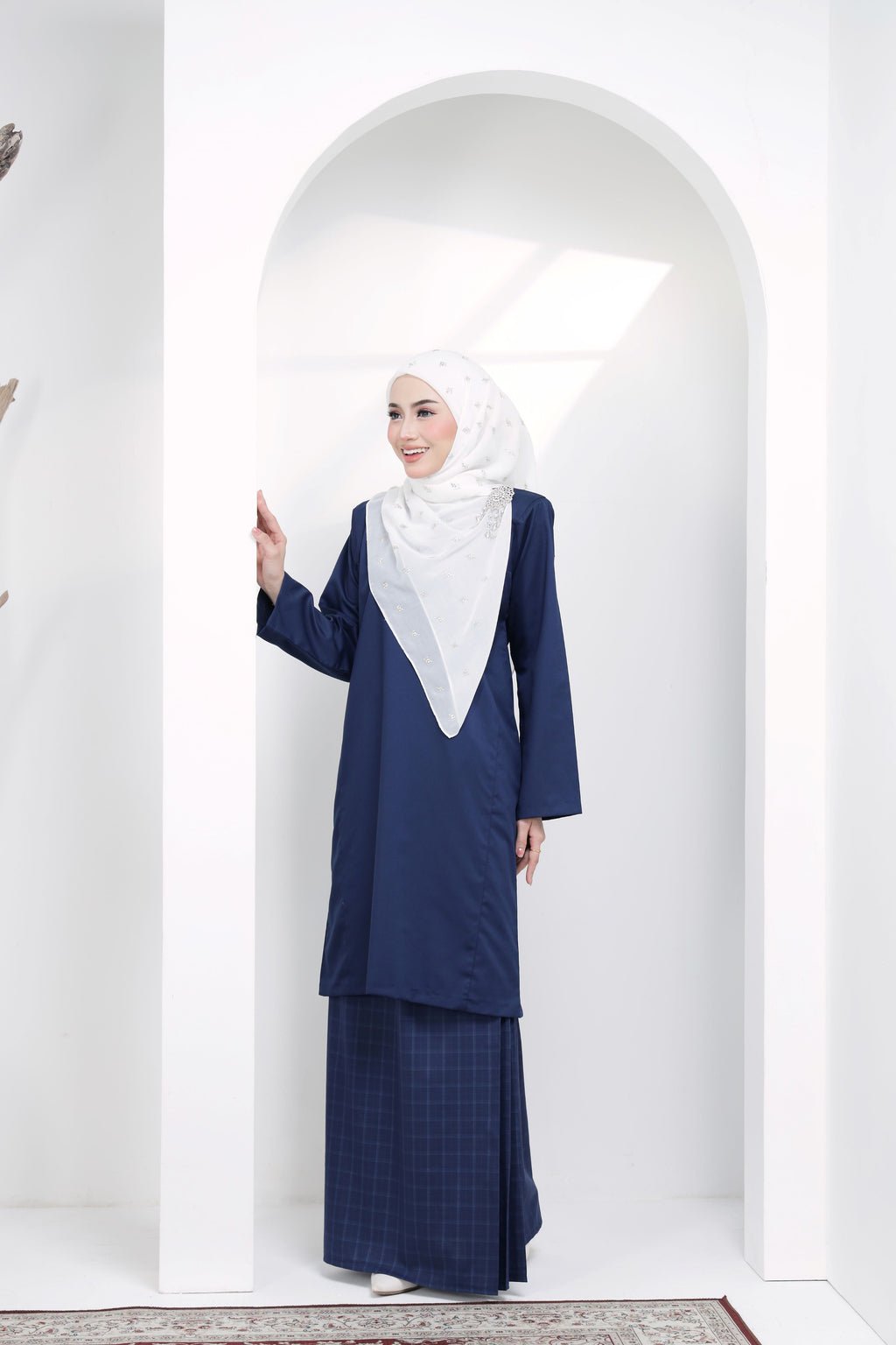 Kurung Johor Classic- KJC-201 ( Navy Blue )