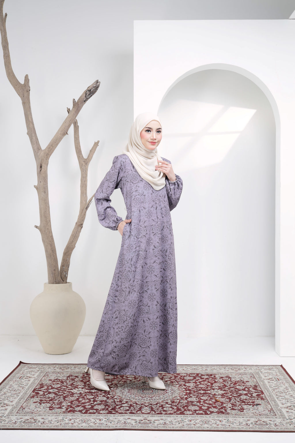 Jubah Zahra Exclusive - JZE-102 ( DUSTY PURPLE )